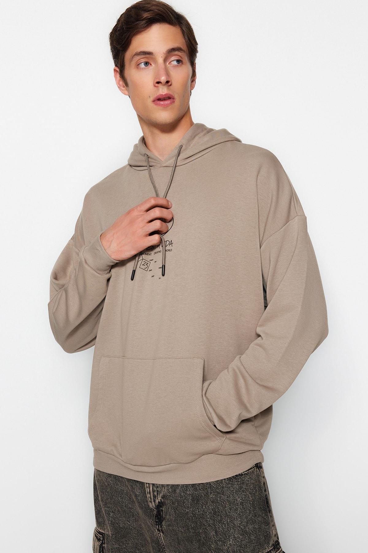 Grey Oversize Hoodie, , large image number 1