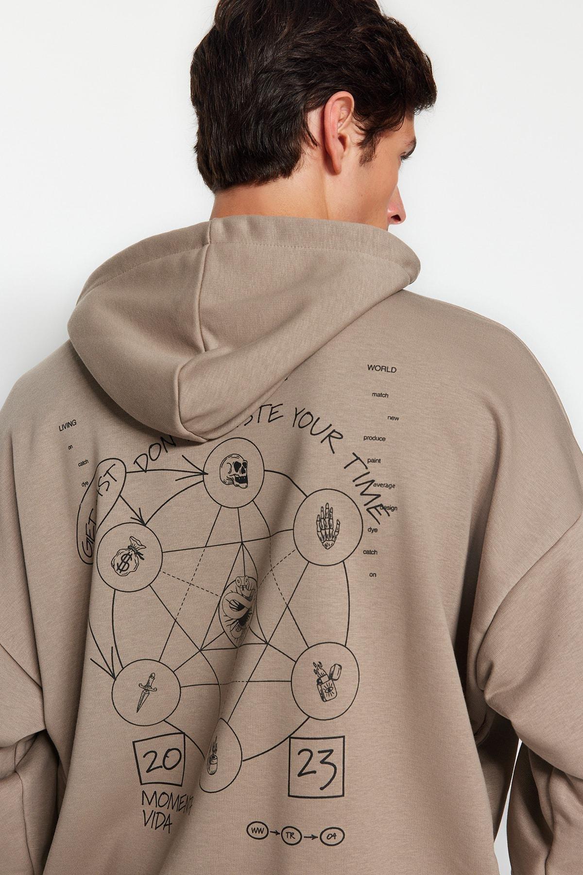 Grey Oversize Hoodie, , large image number 5