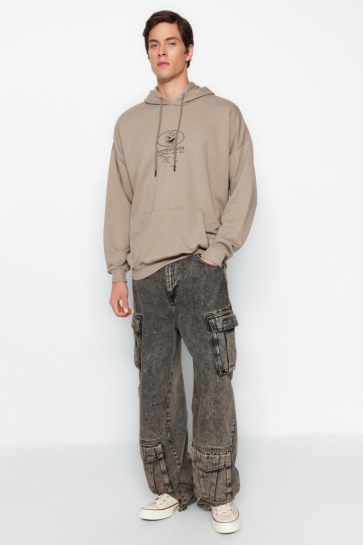 Grey Oversize Hoodie, , large image number 7
