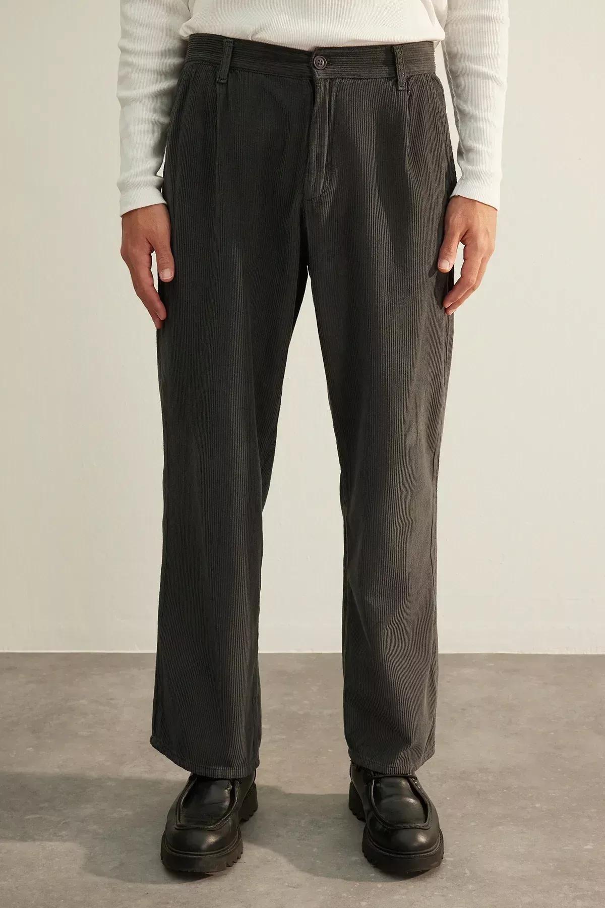 Brown Limited Edition Wide Leg Pants, Anthracite, large image number 4
