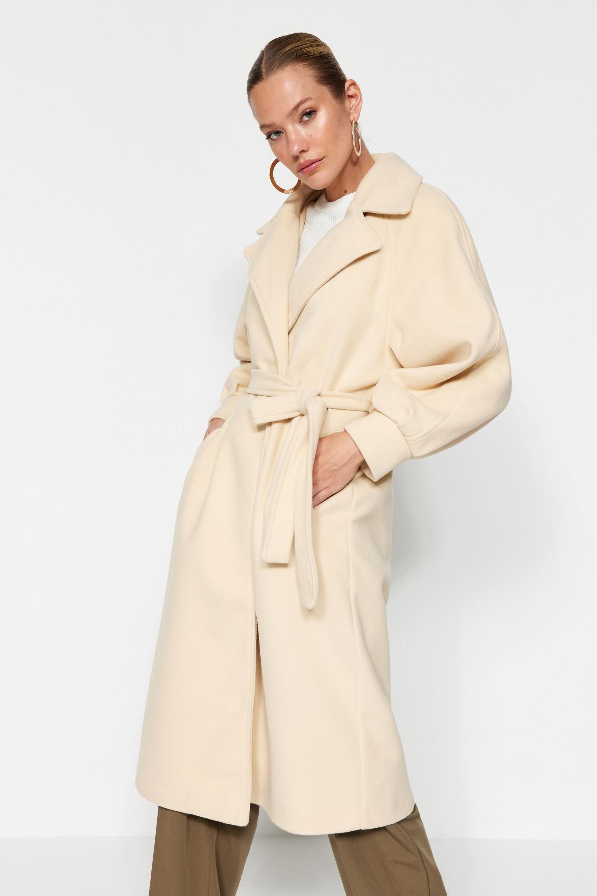 Beige Oversized Coat, , large image number 2