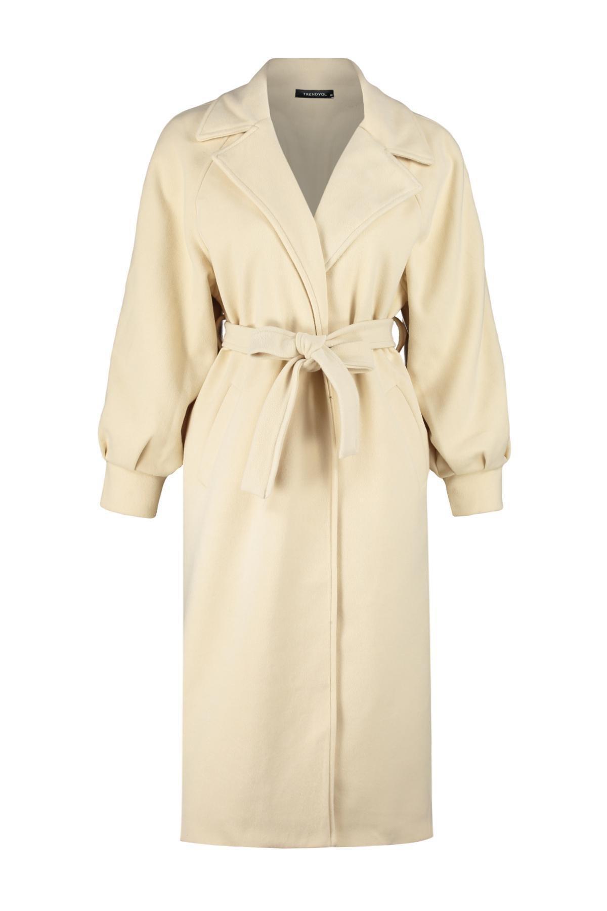 Beige Oversized Coat, , large image number 5