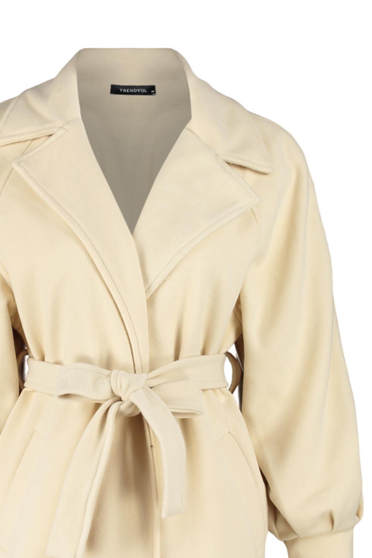 Beige Oversized Coat, , large image number 6