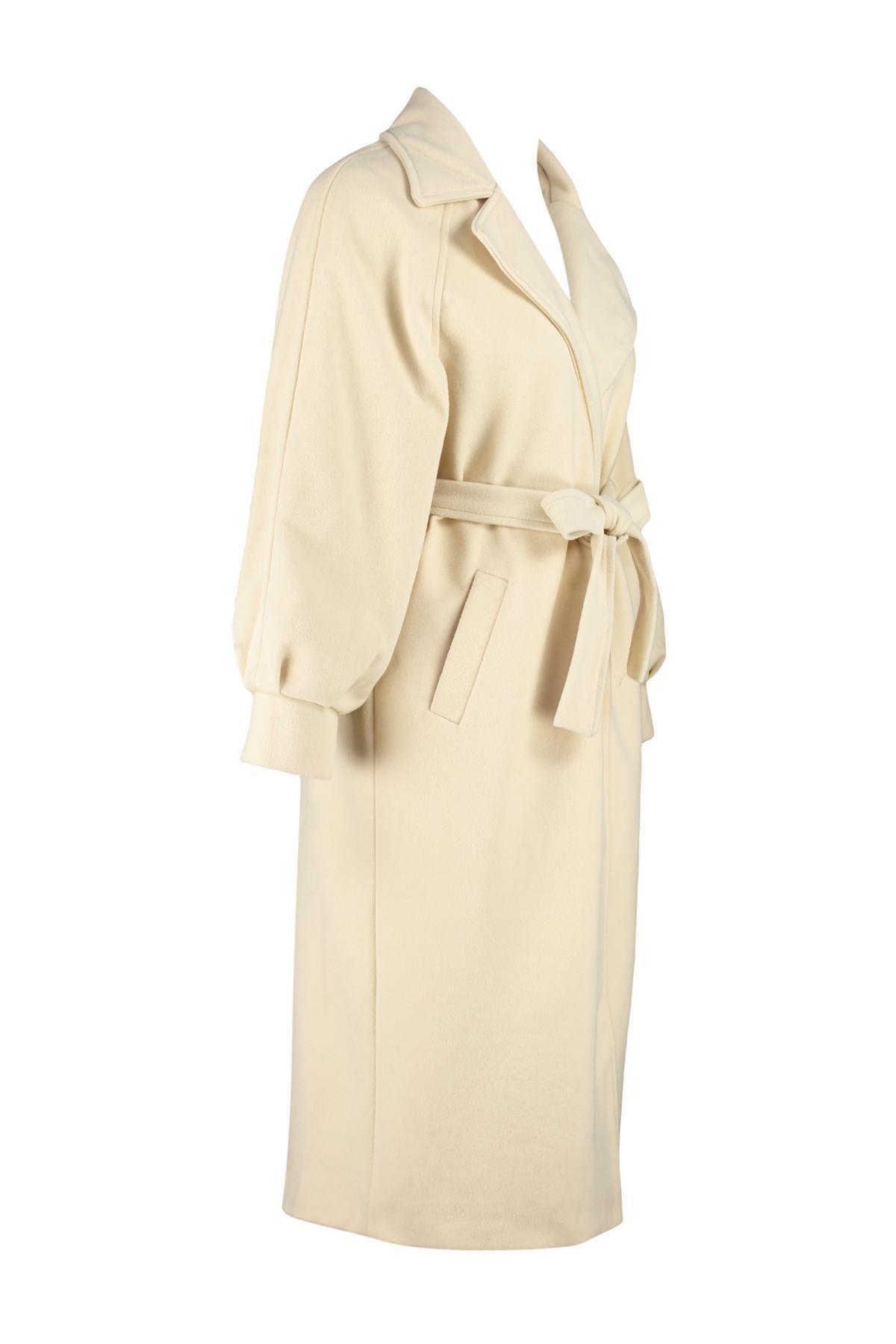 Beige Oversized Coat, , large image number 7