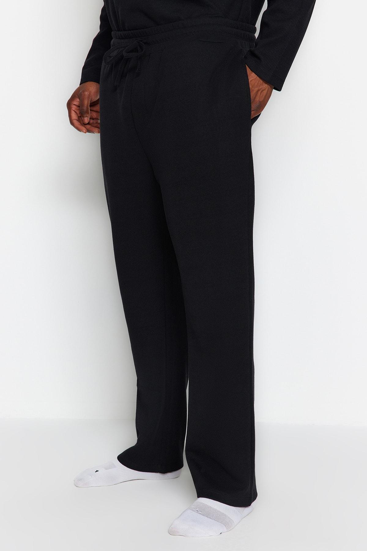 Black Plus Size Pyjamas Set, , large image number 5
