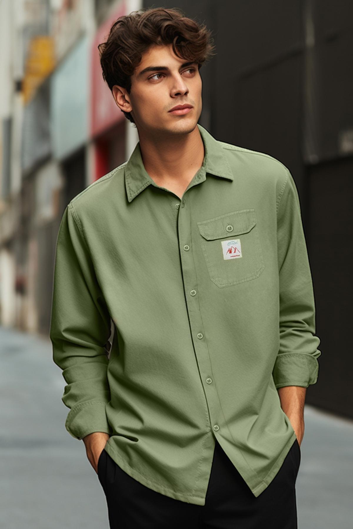 Trendyol - Brown Single Pocket Shirt