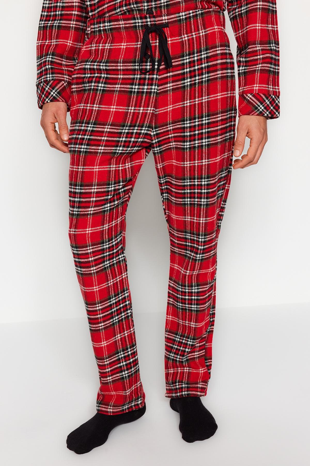 Trendyol - Red Plaid Weave Pyjamas Set