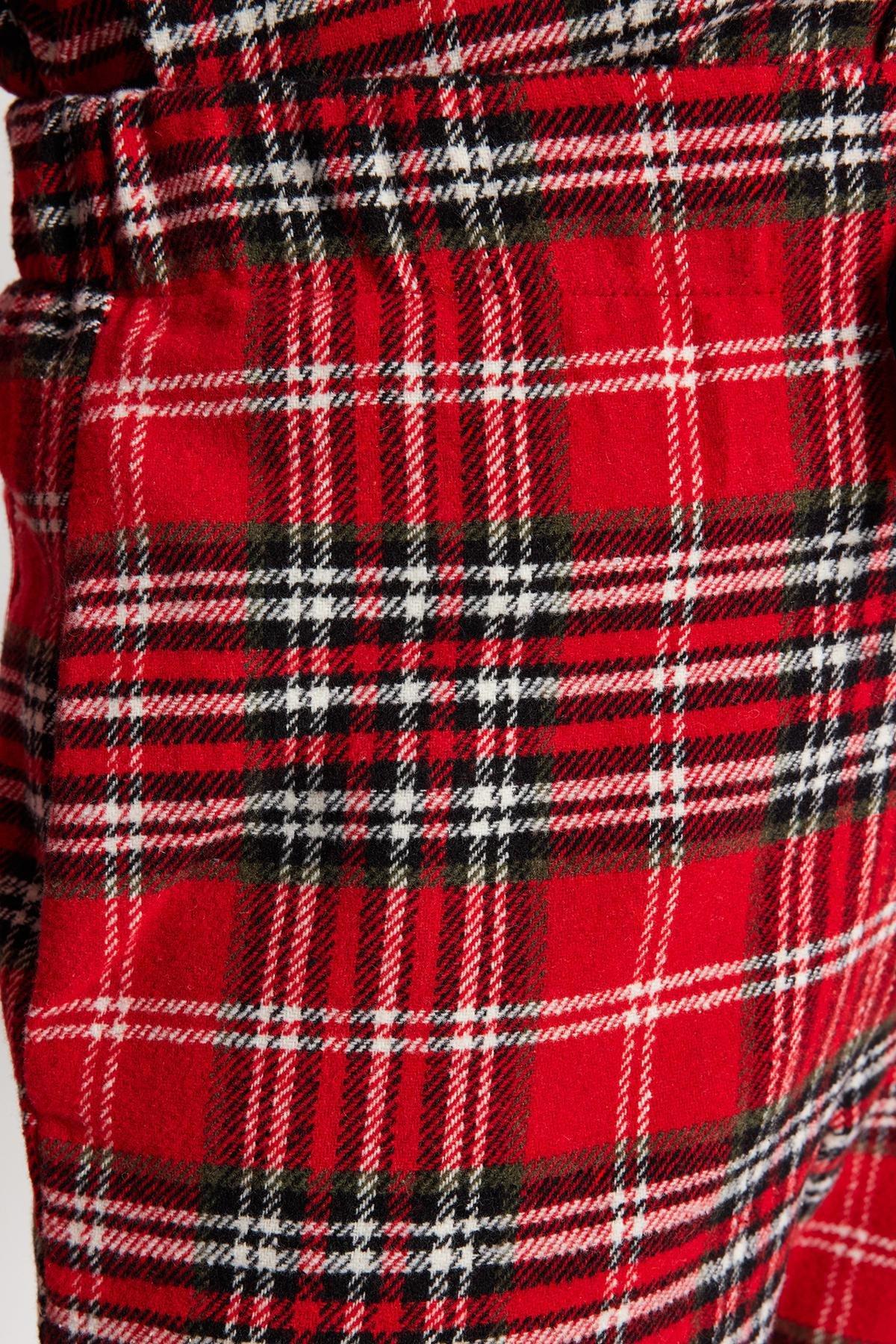 Trendyol - Red Plaid Weave Pyjamas Set