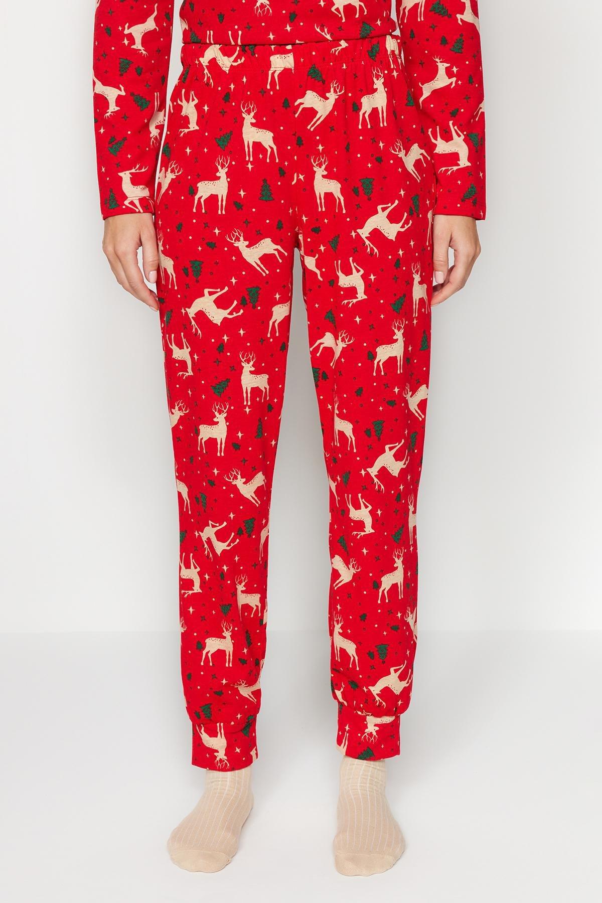 Red Christmas Knitted Pyjamas Set, C101_1831, large image number 1