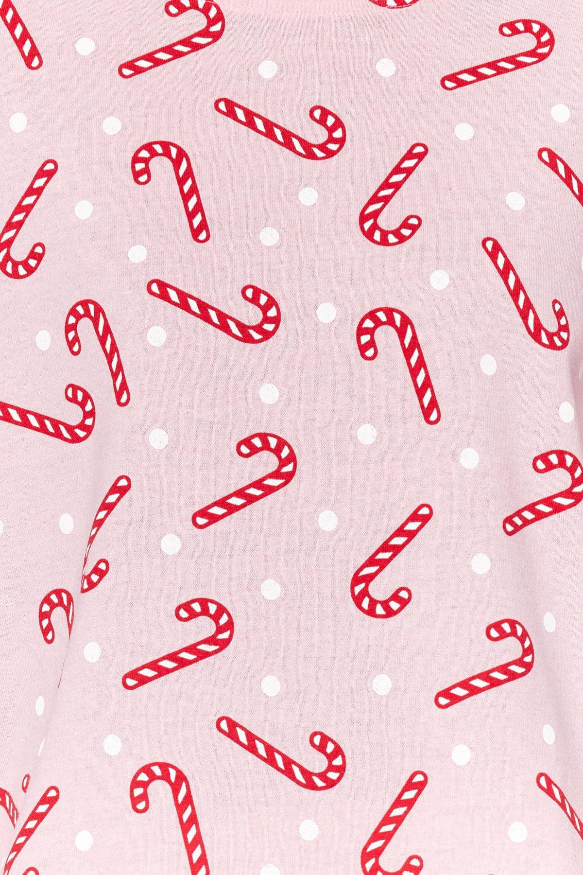 Pink Christmas Knitted Pyjamas Set, , large image number 5