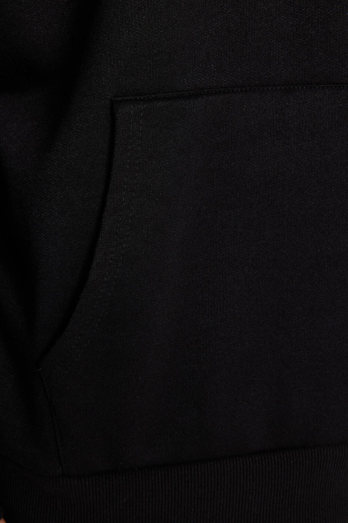 Black Oversized Hooded Tracksuit Co-Ord Set, , large image number 3
