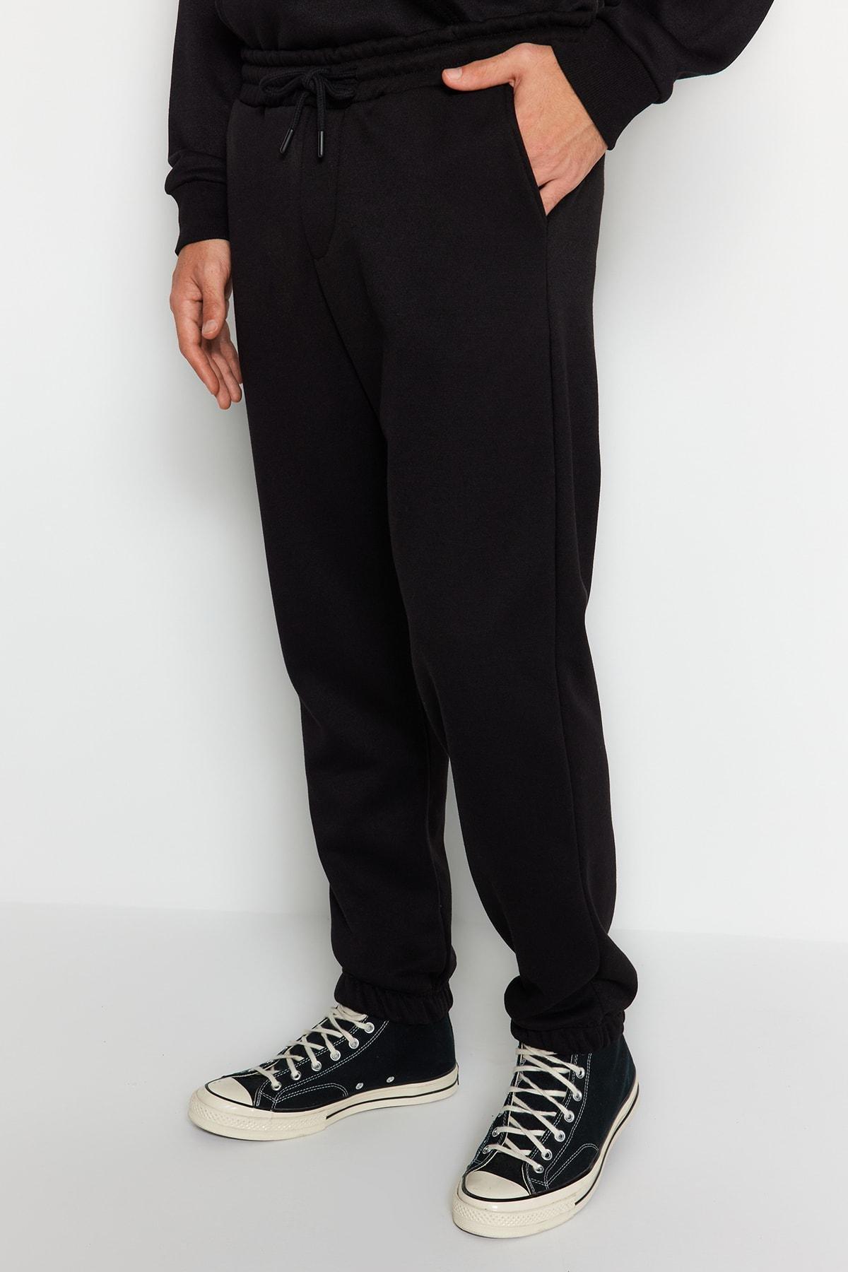 Black Oversized Hooded Tracksuit Co-Ord Set, , large image number 6