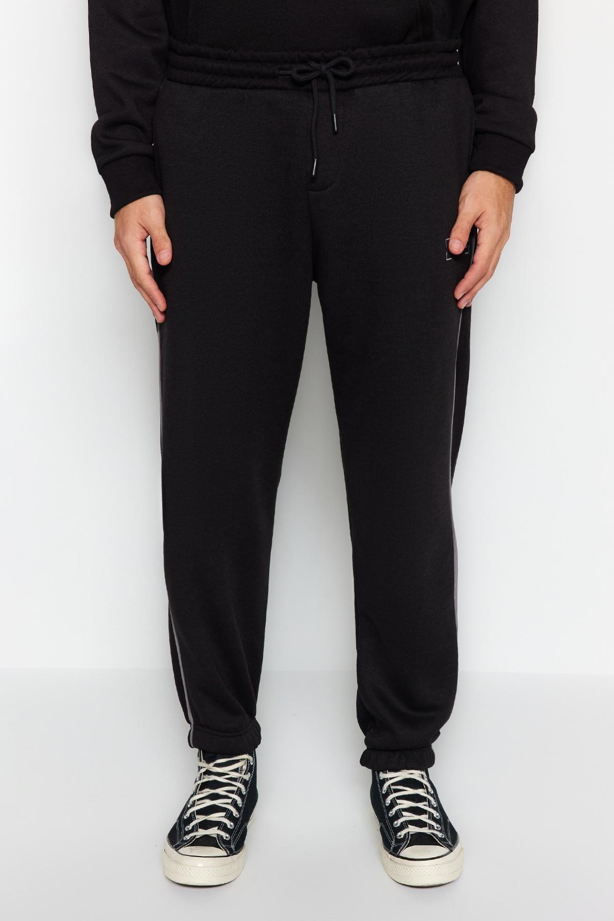 Black Oversized Hooded Tracksuit Co-Ord Set, , large image number 5