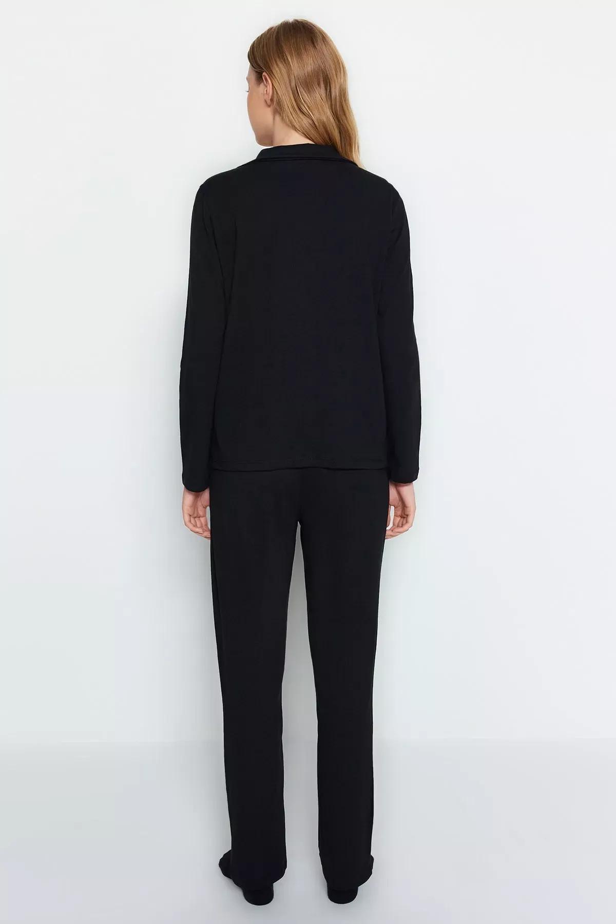 Black Heart Print Pyjama Set, C101_2094, large image number 5