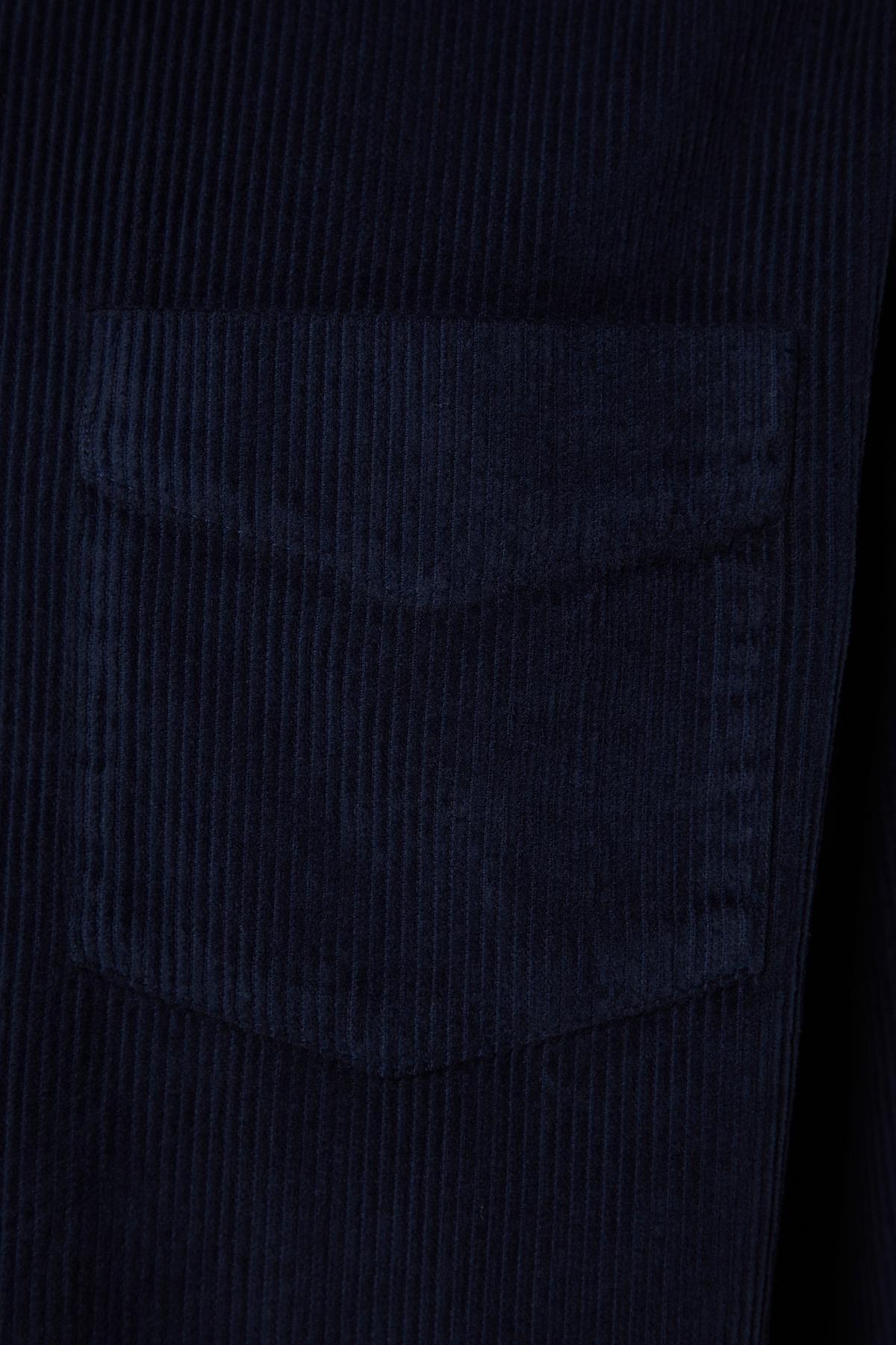 Trendyol - Navy Limited Edition Velvet Oversized Shirt