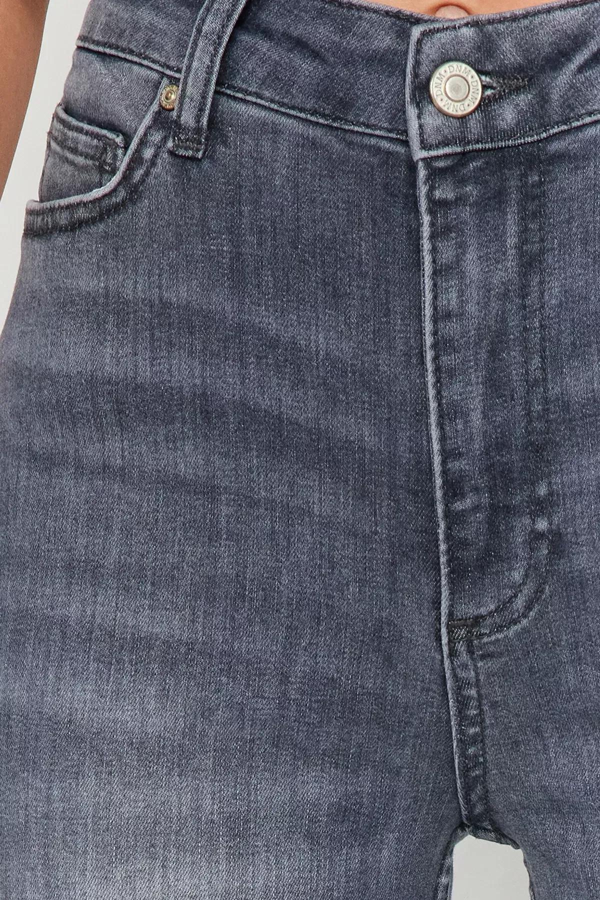 Grey High Waist Flared Jeans, , large image number 4
