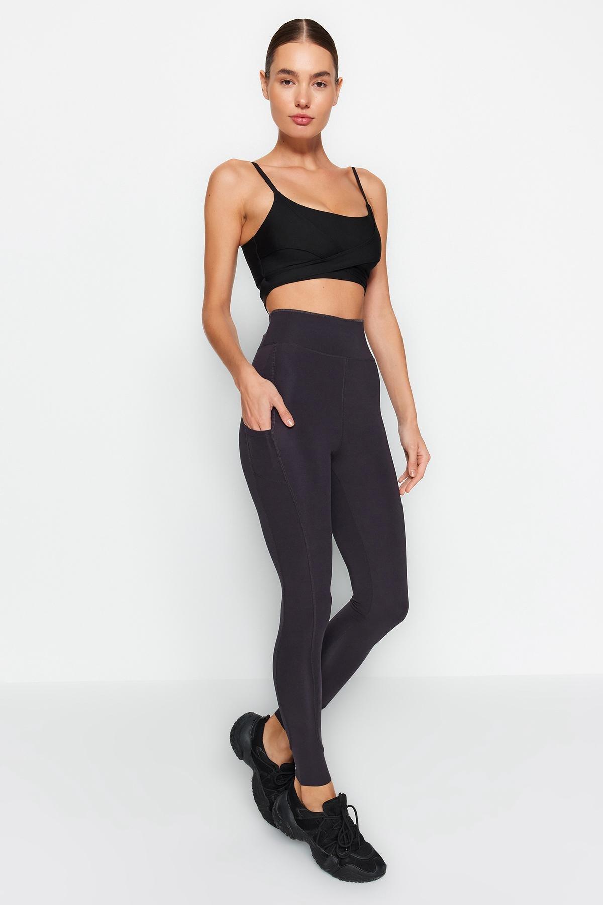 Grey Full Length Reflective Print Sports Leggings, , large image number 1