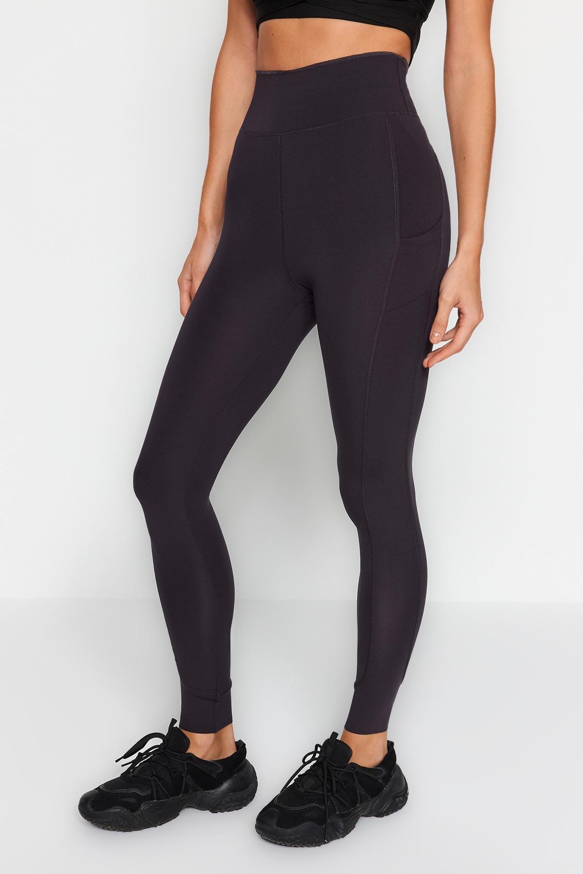 Trendyol - Grey Full Length Reflective Print Sports Leggings