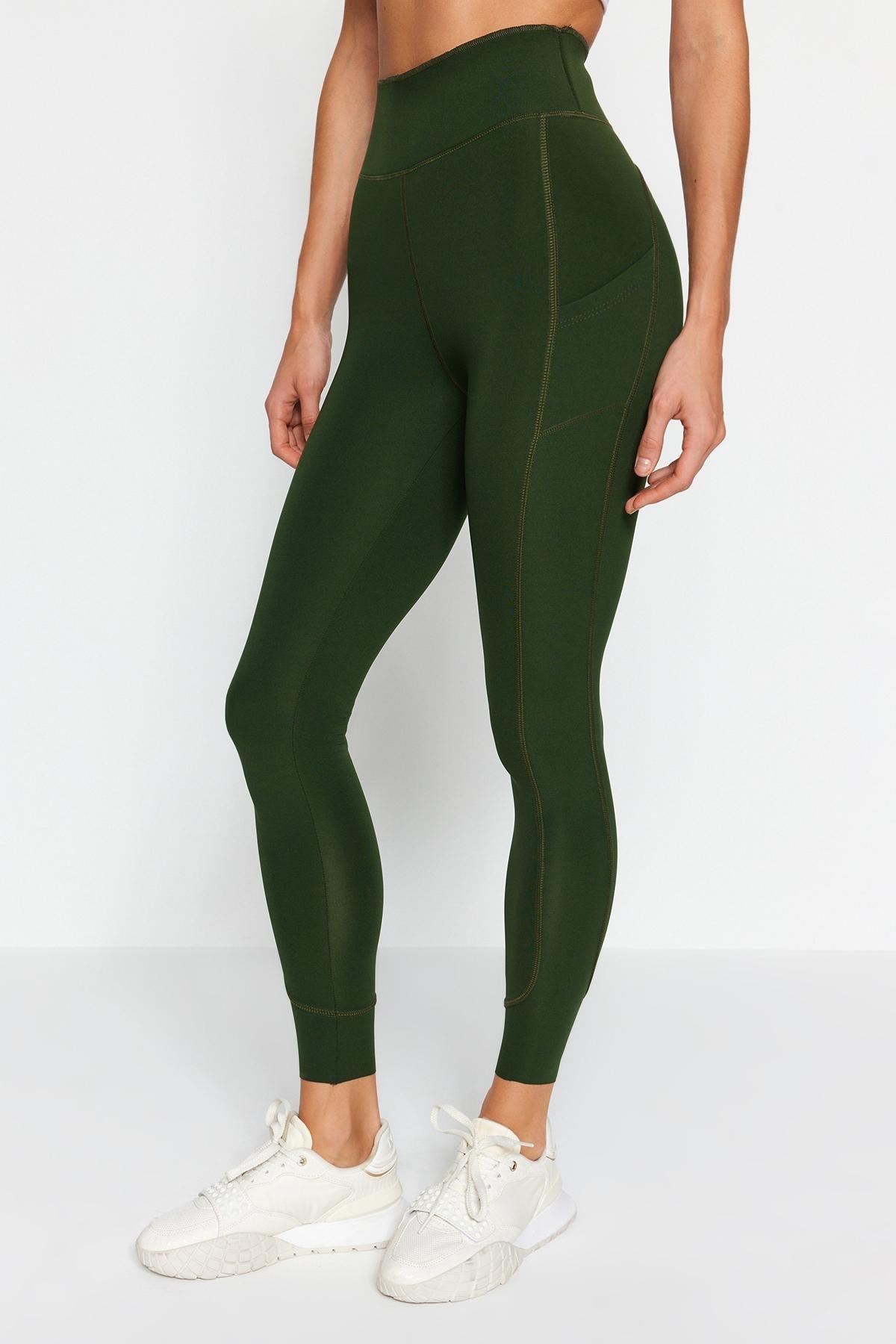 Green Full Length Sports Leggings, , large image number 4