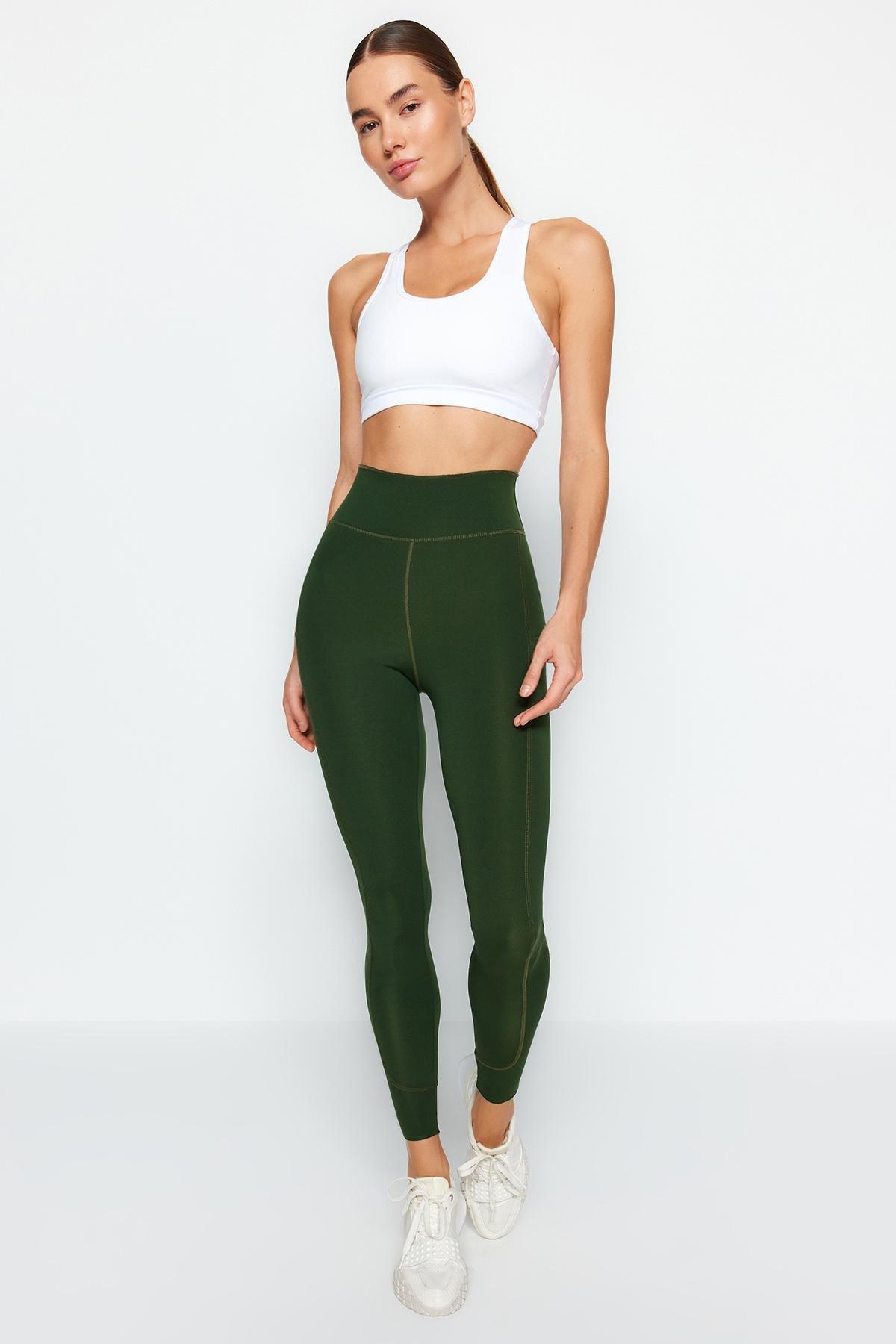 Green Full Length Sports Leggings, , large image number 6