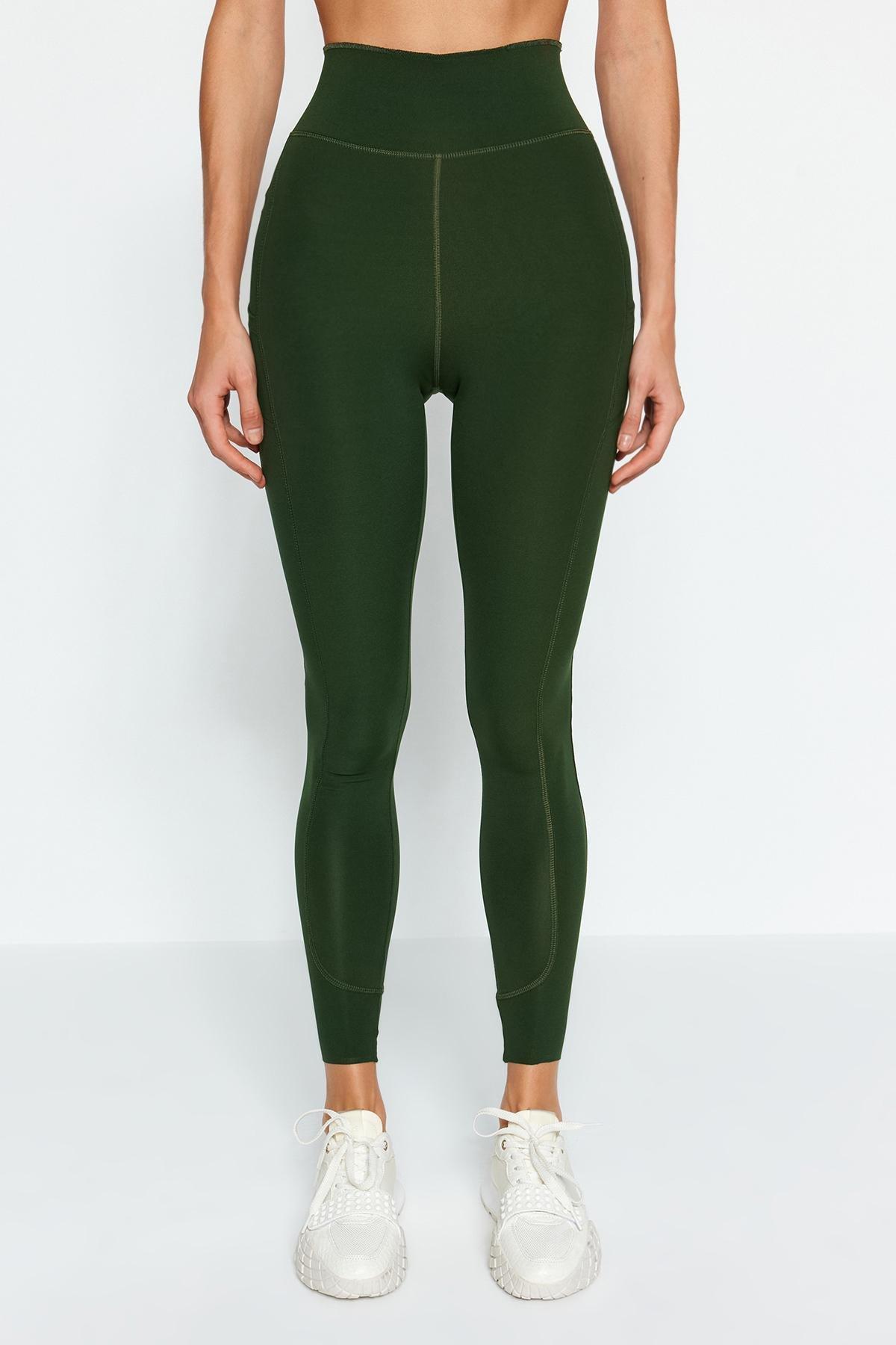 Green Full Length Sports Leggings, , large image number 7