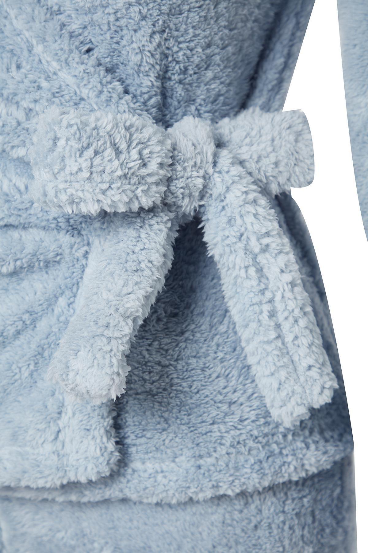 Blue Double-Breasted Knitted Pyjamas Set, , large image number 7