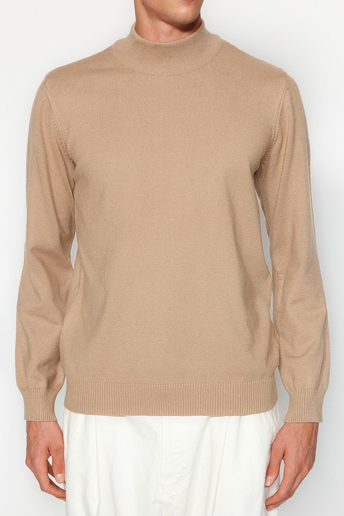 Beige Limited Edition Turtle Neck Knitted Sweater, , large image number 4