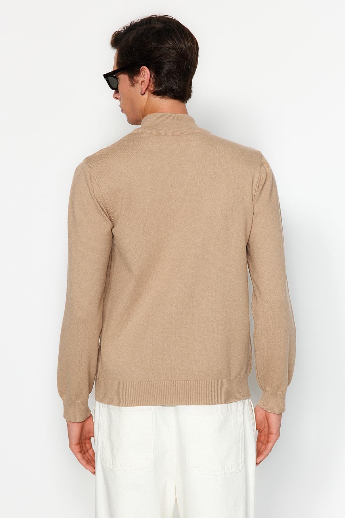 Beige Limited Edition Turtle Neck Knitted Sweater, , large image number 6