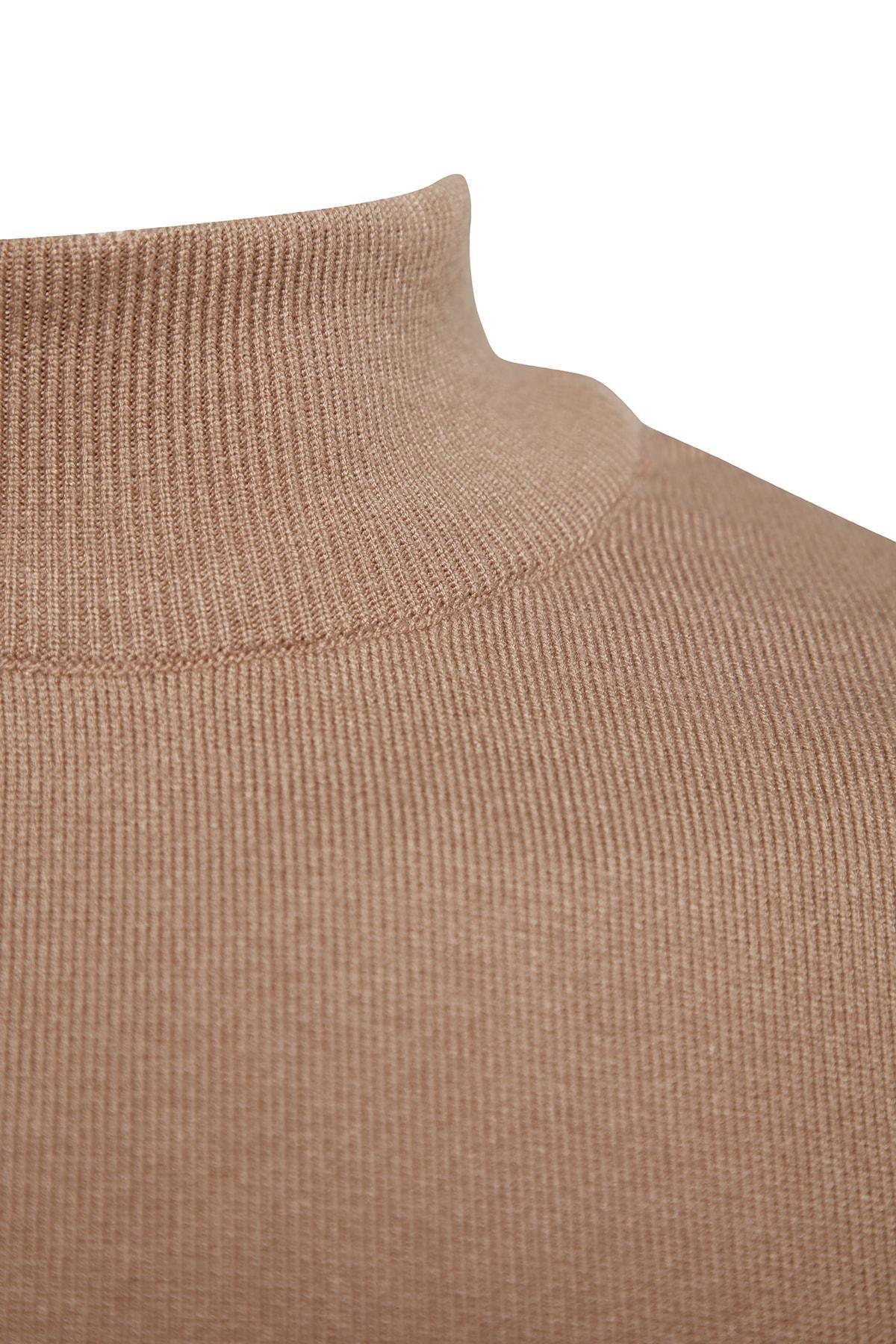 Beige Limited Edition Turtle Neck Knitted Sweater, , large image number 7