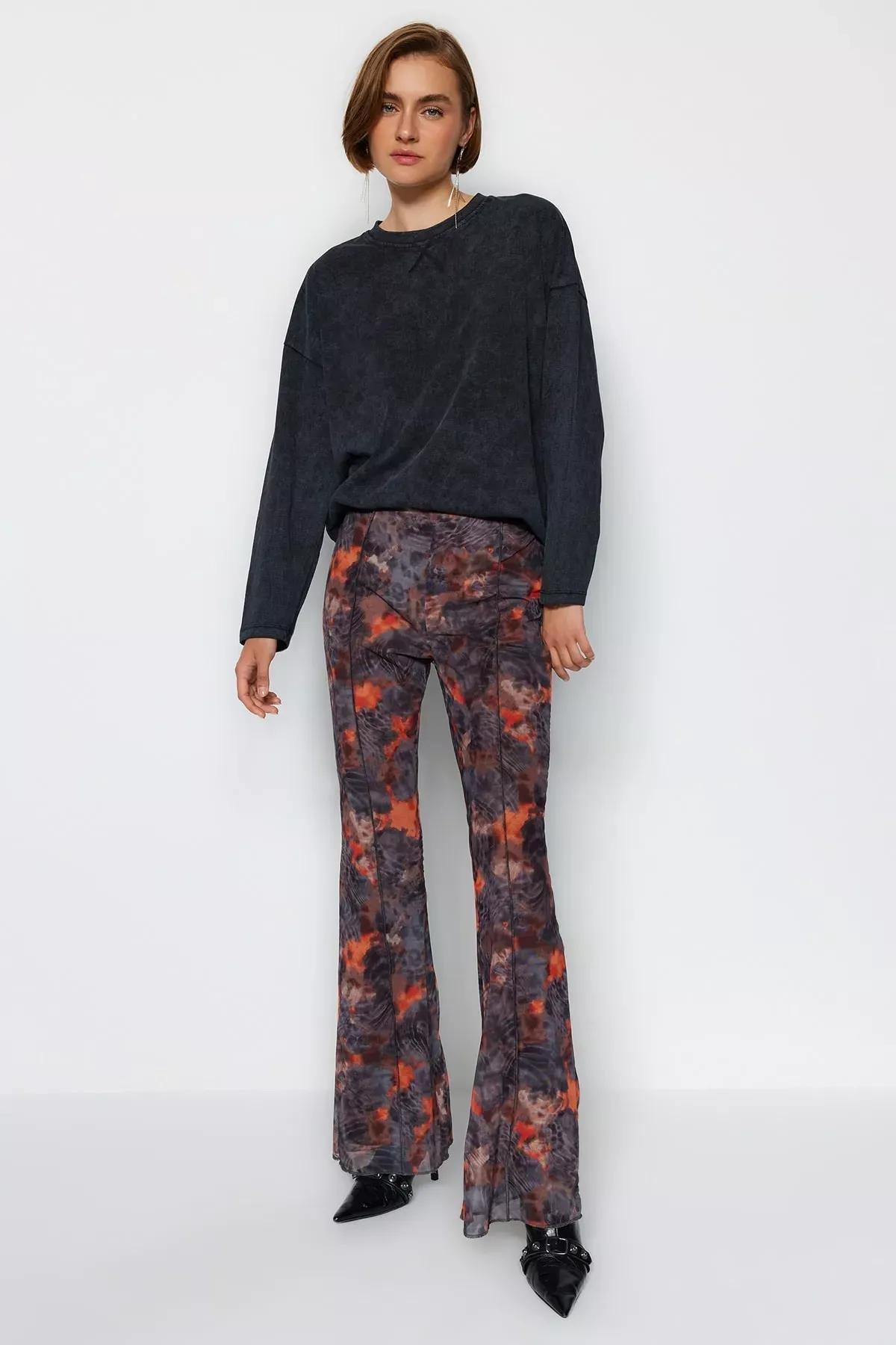 Grey Washed Knitted T-Shirt, Anthracite, large image number 1