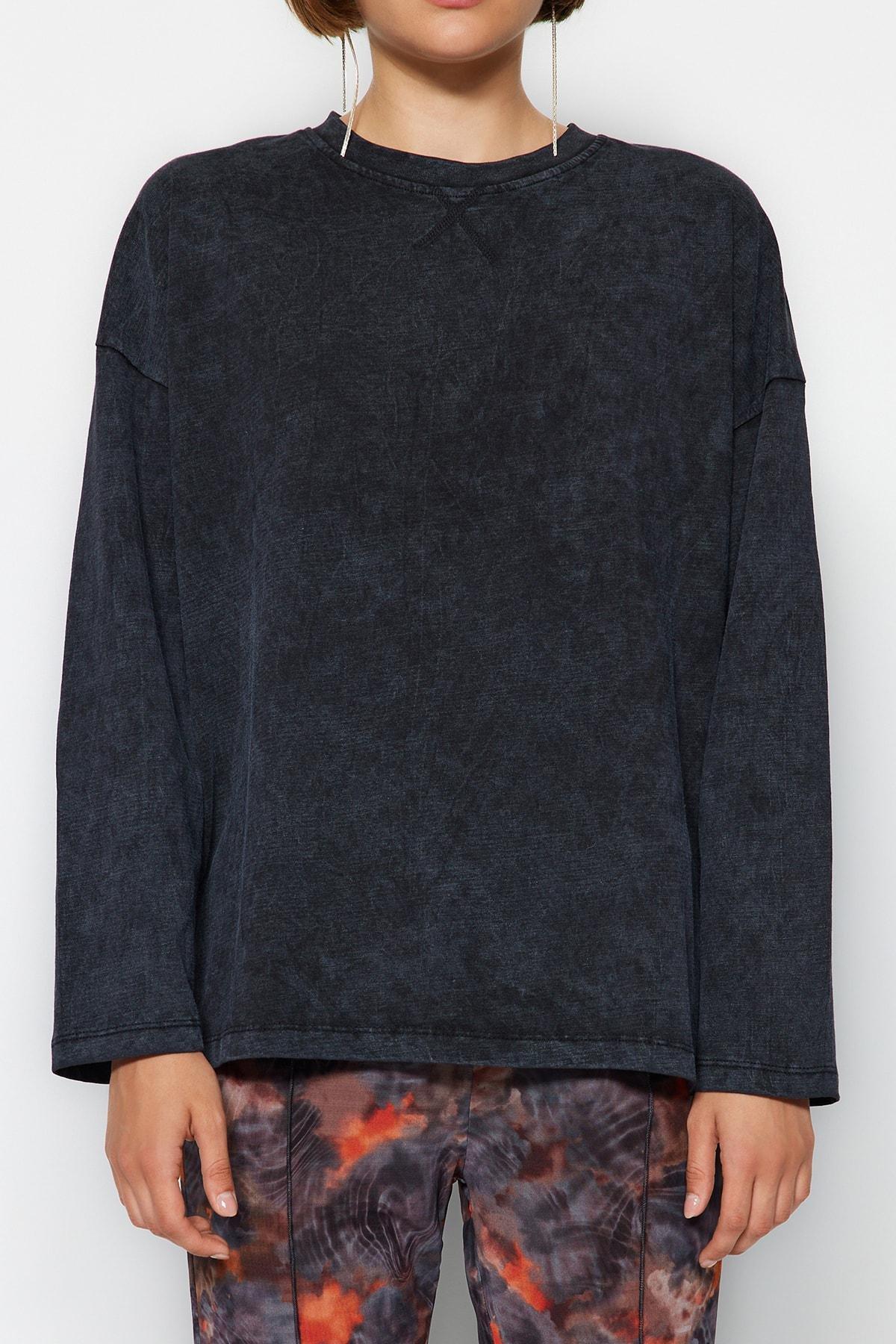Grey Washed Knitted T-Shirt, , large image number 3