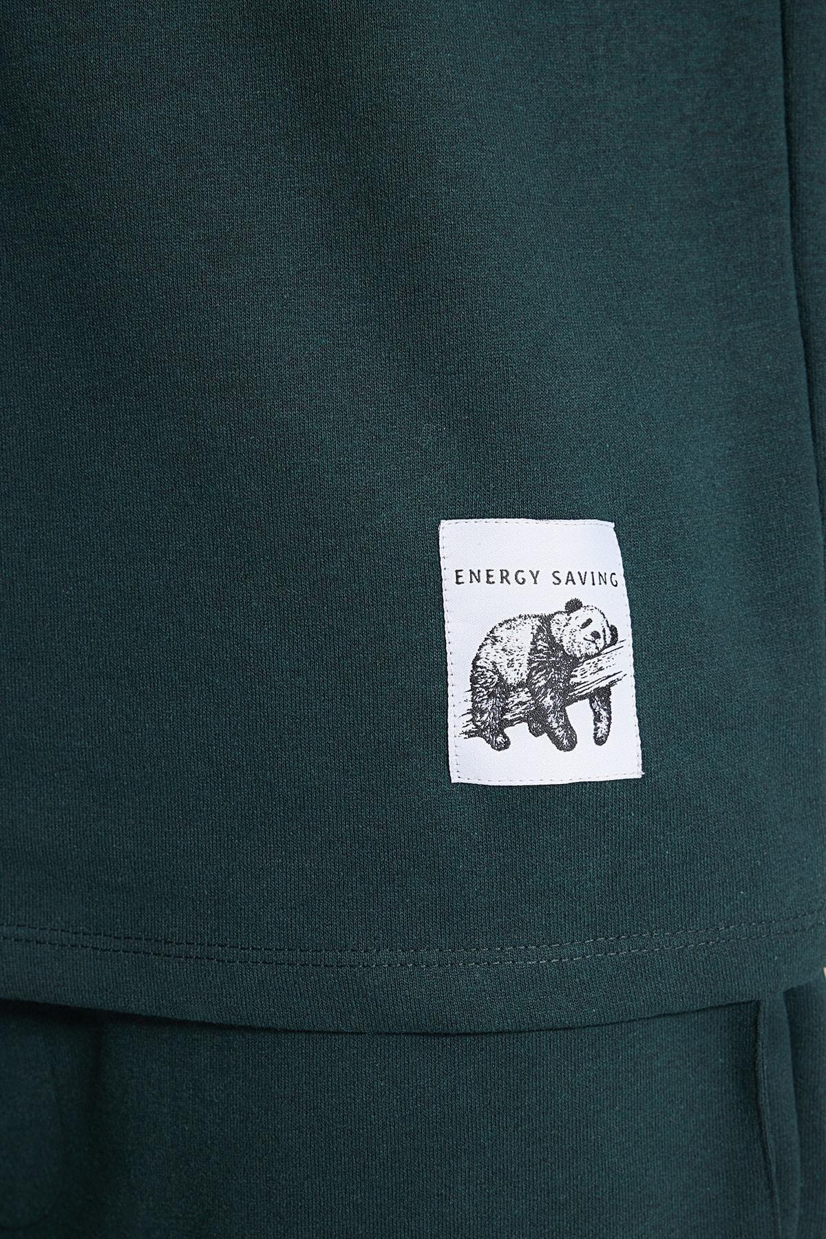 Green Detailed Knitted Pyjama Set, , large image number 2