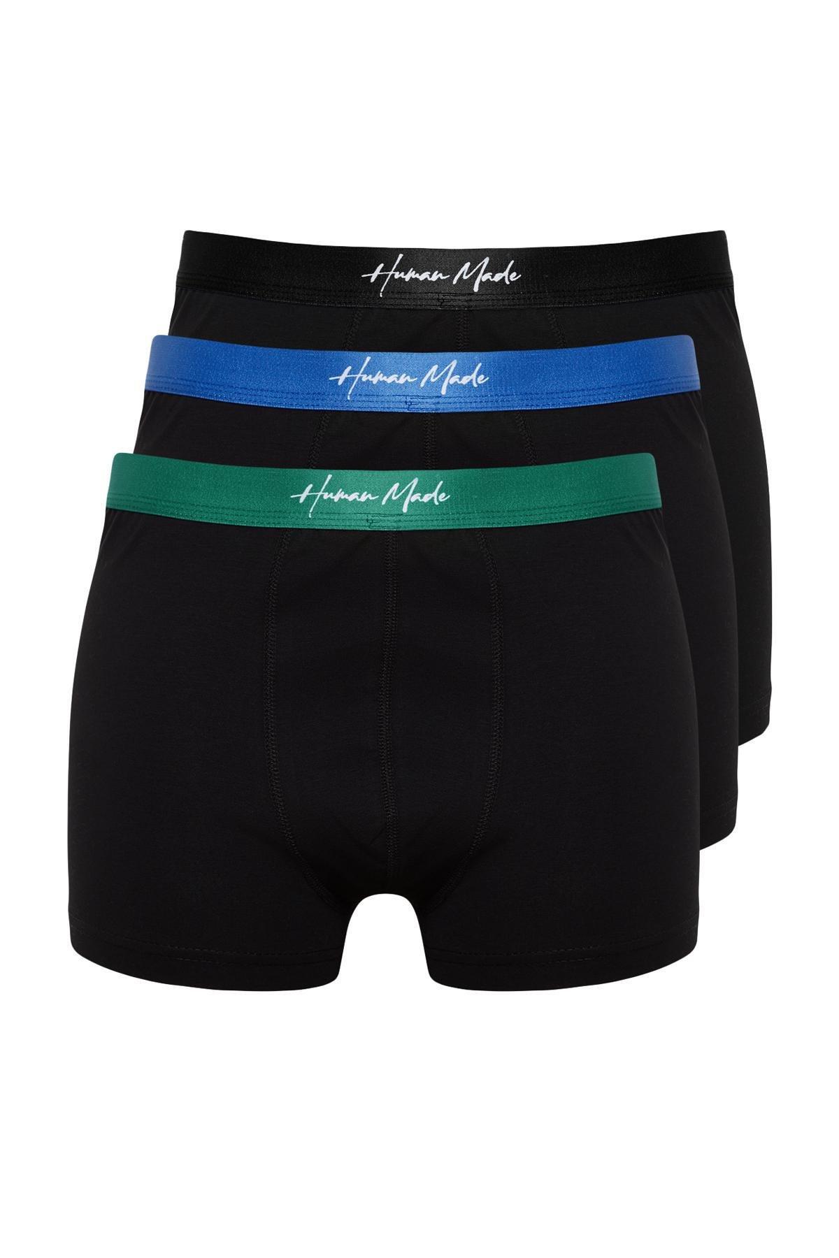 Black Letter Elastic Boxer, Set Of 3, , large image number 9