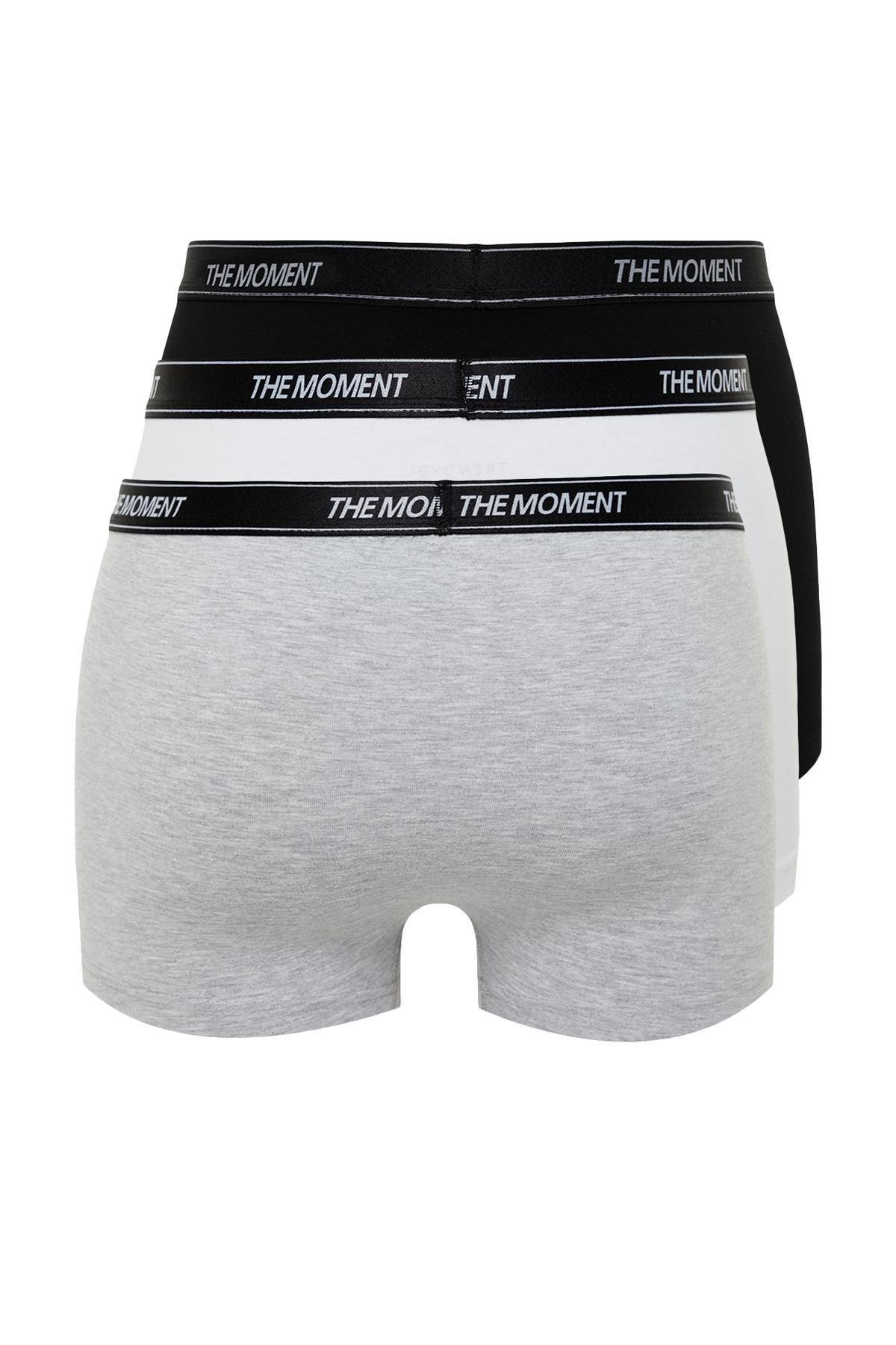 Black Elastic Boxer, Set Of 3, , large image number 1