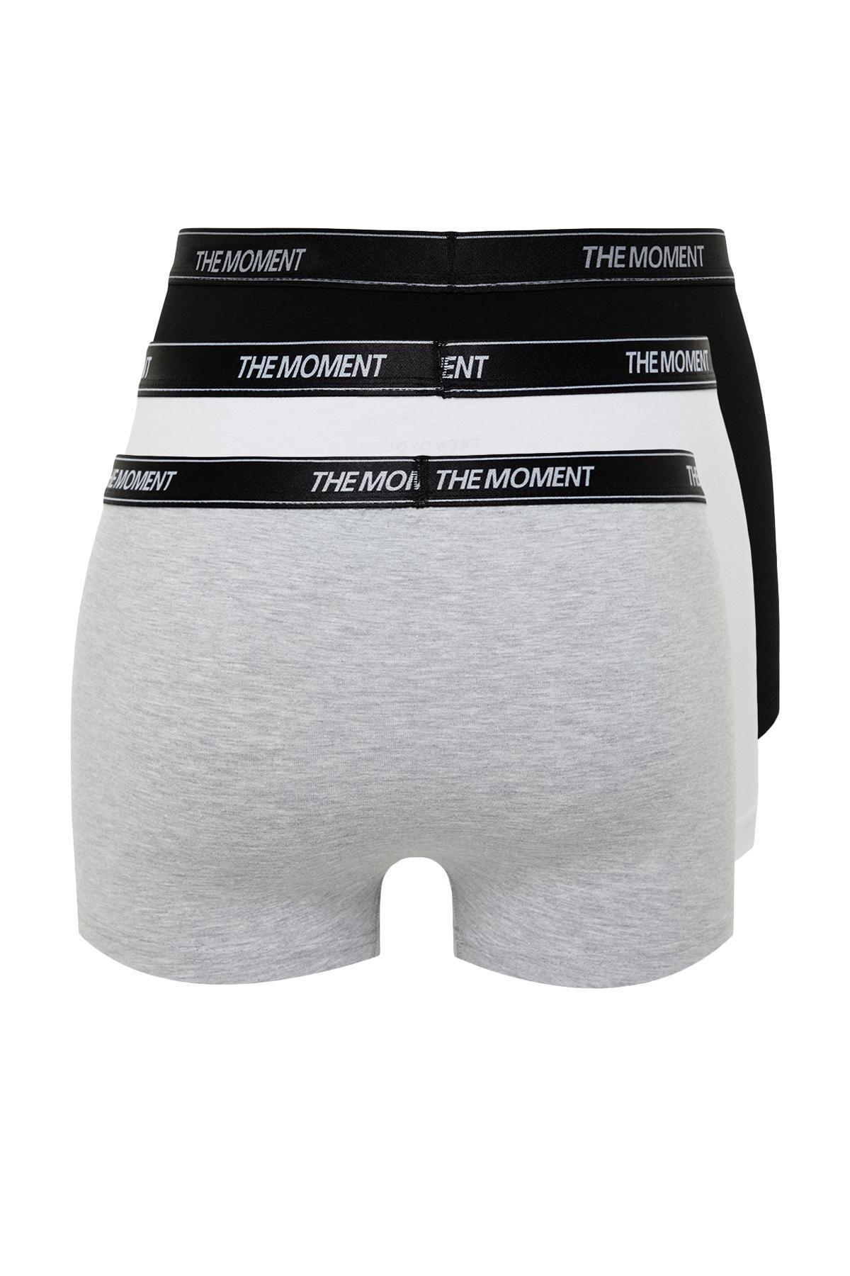 Trendyol - Black Elastic Boxer, Set Of 3