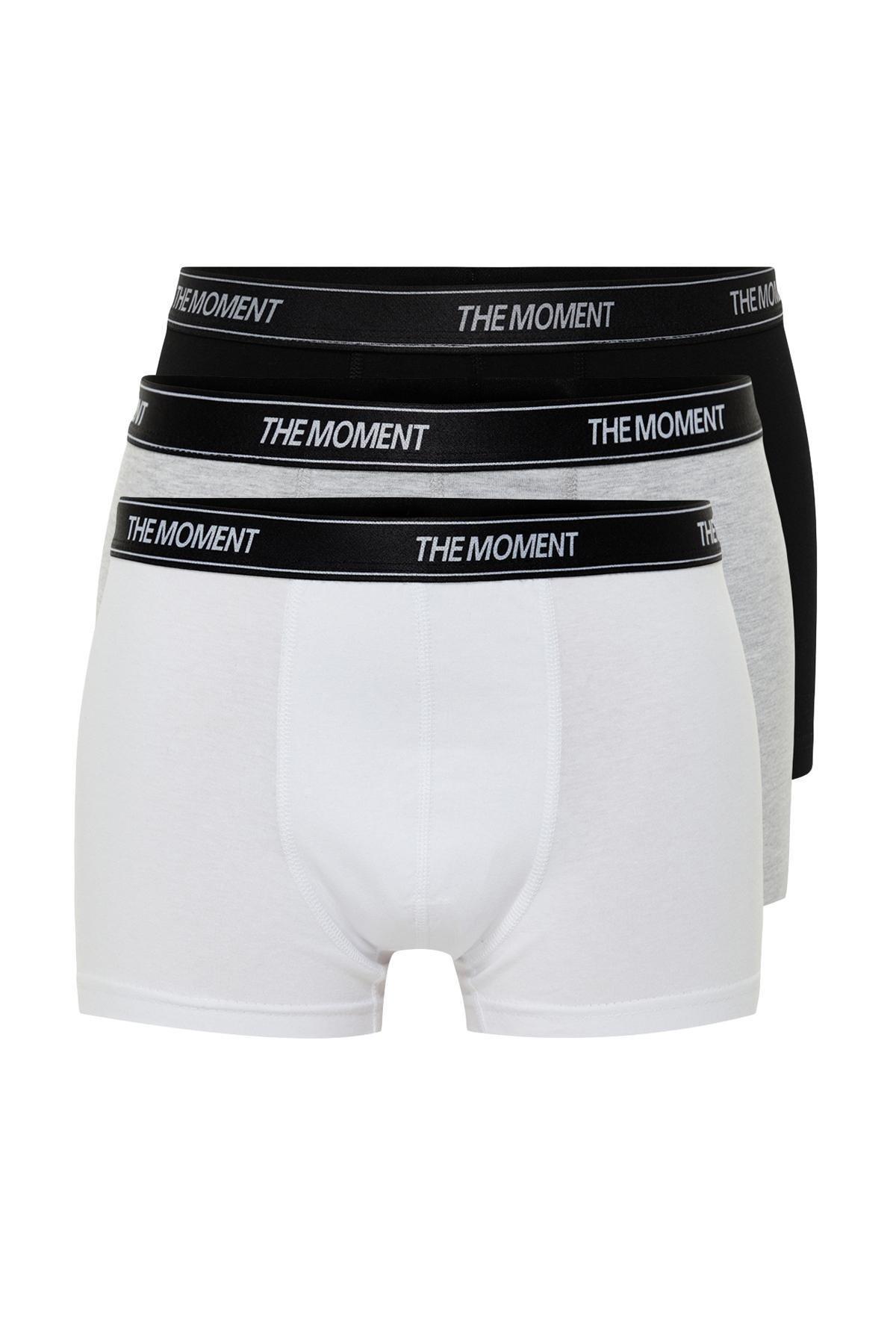 Black Elastic Boxer, Set Of 3, , large image number 8