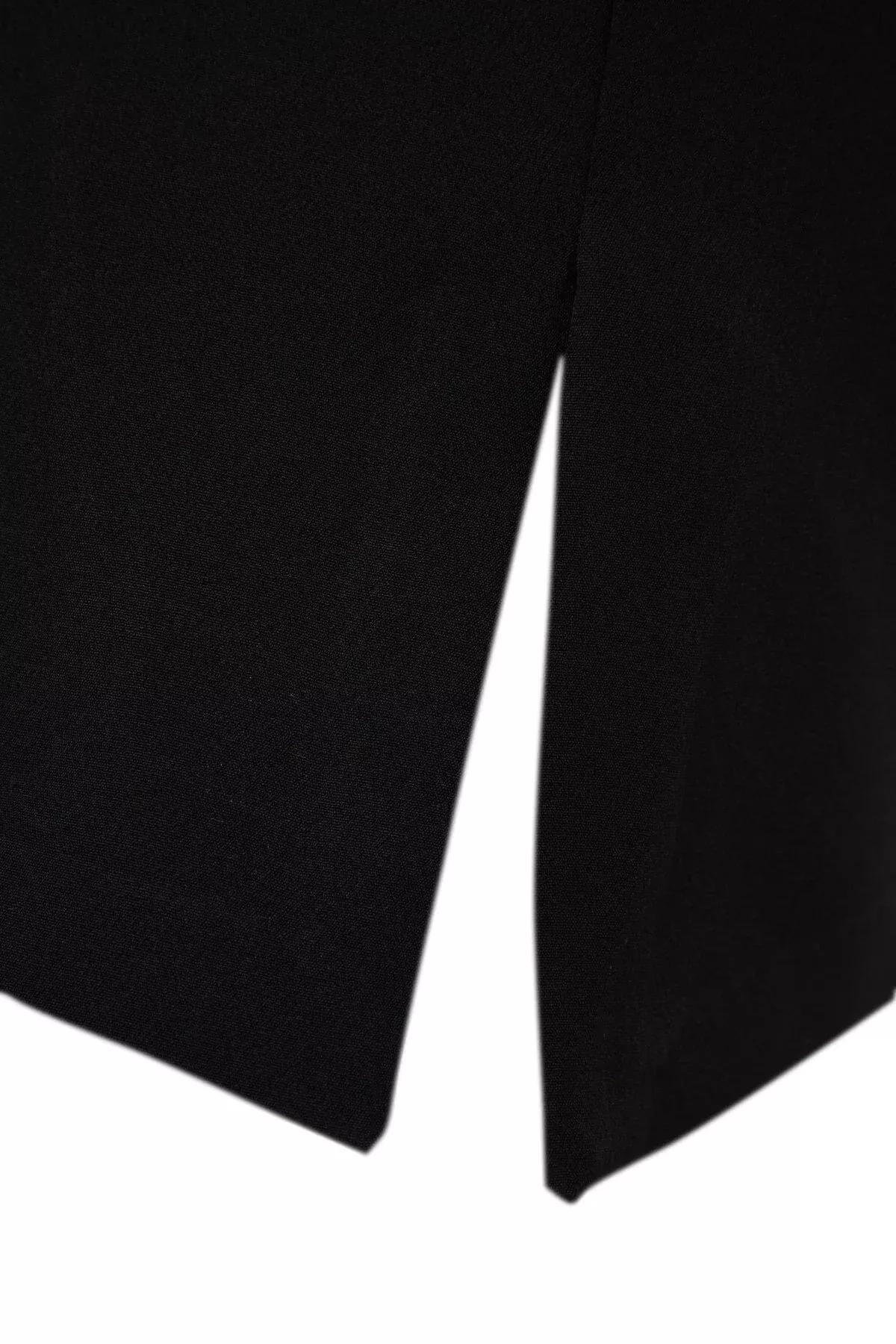 Black Fitted Occasion Wear Dress, BLACK, large image number 7
