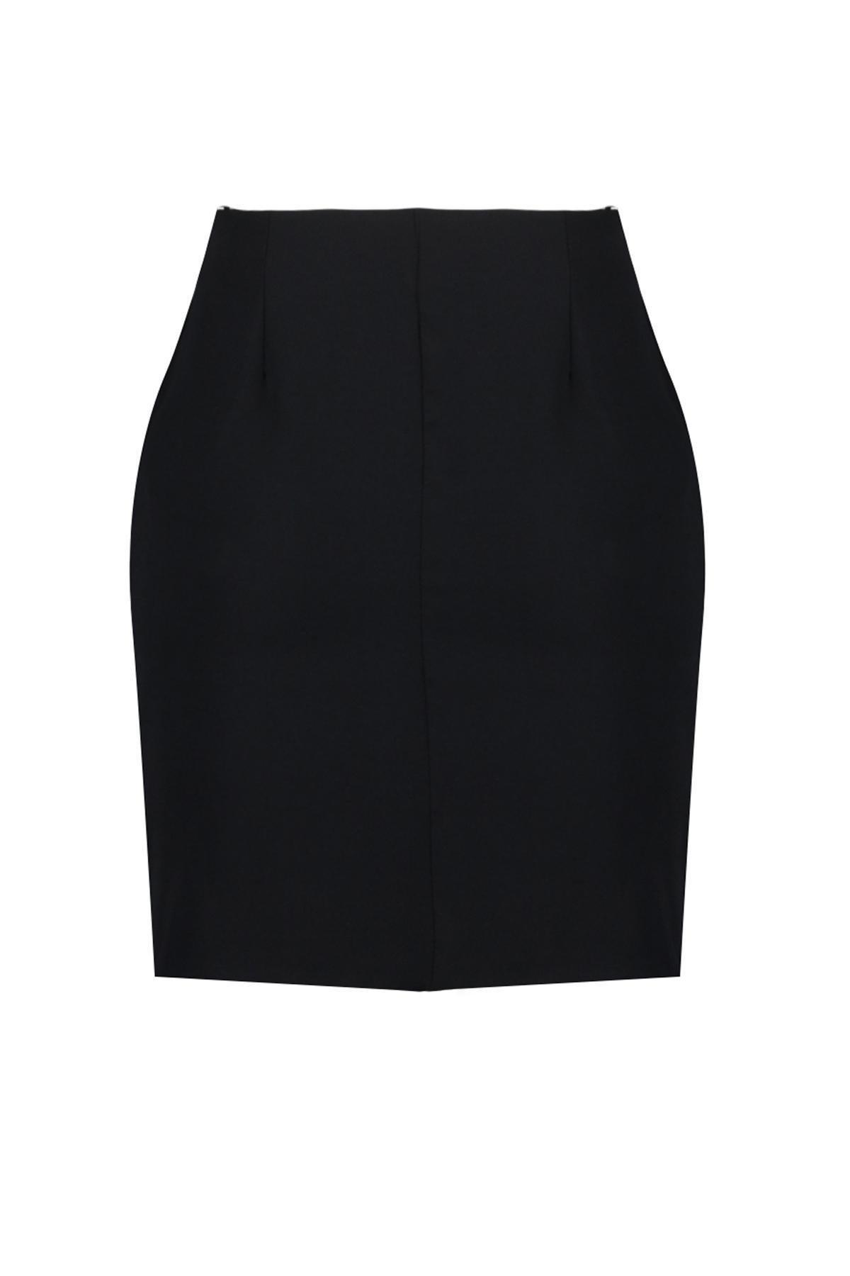 Black Printed Skirt, BLACK, large image number 10