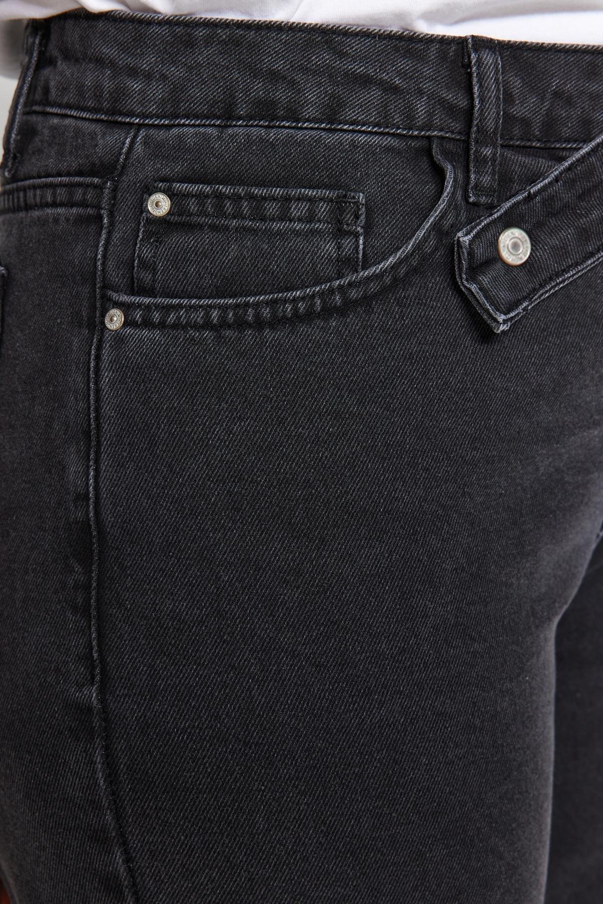Black Wide-Cut Jeans, , large image number 6