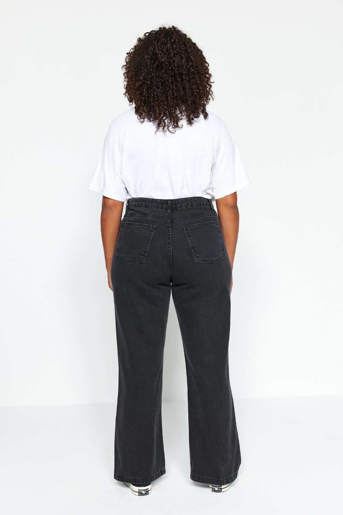 Black Wide-Cut Jeans, , large image number 7
