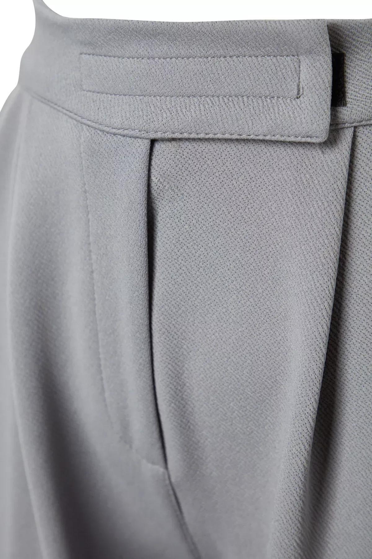 Grey High Waist Wide Leg Knitted Trousers, C101_1653, large image number 6