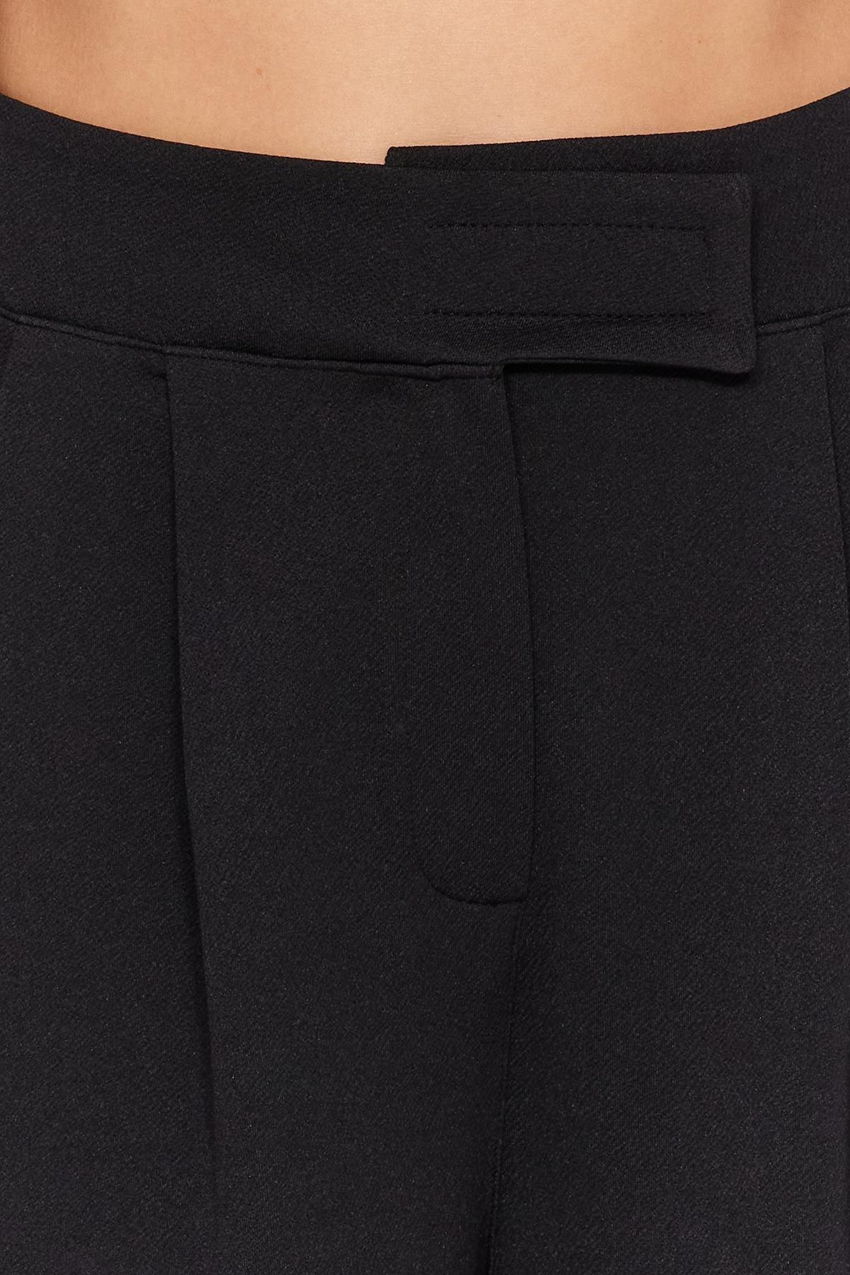 Black High Waist Pleated Wide Pants, , large image number 3