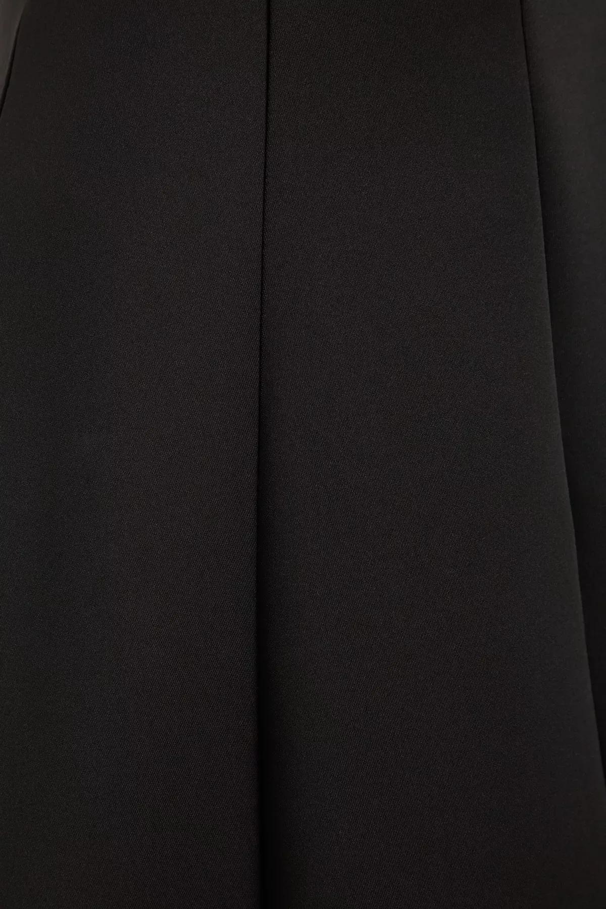 Black Skater Knitted Mini Skirt, BLACK, large image number 6