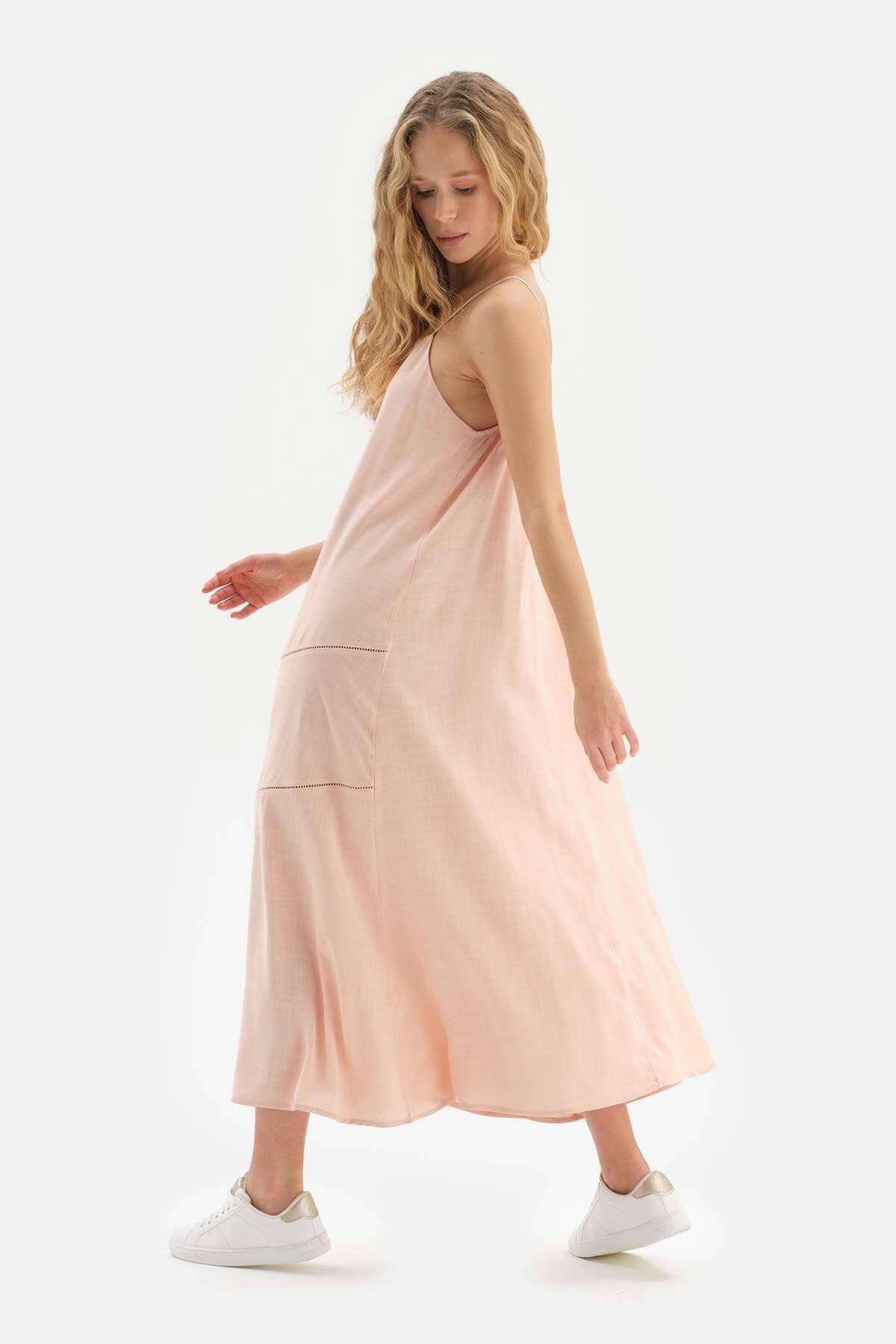Dagi - Pink Openwork Woven Dress