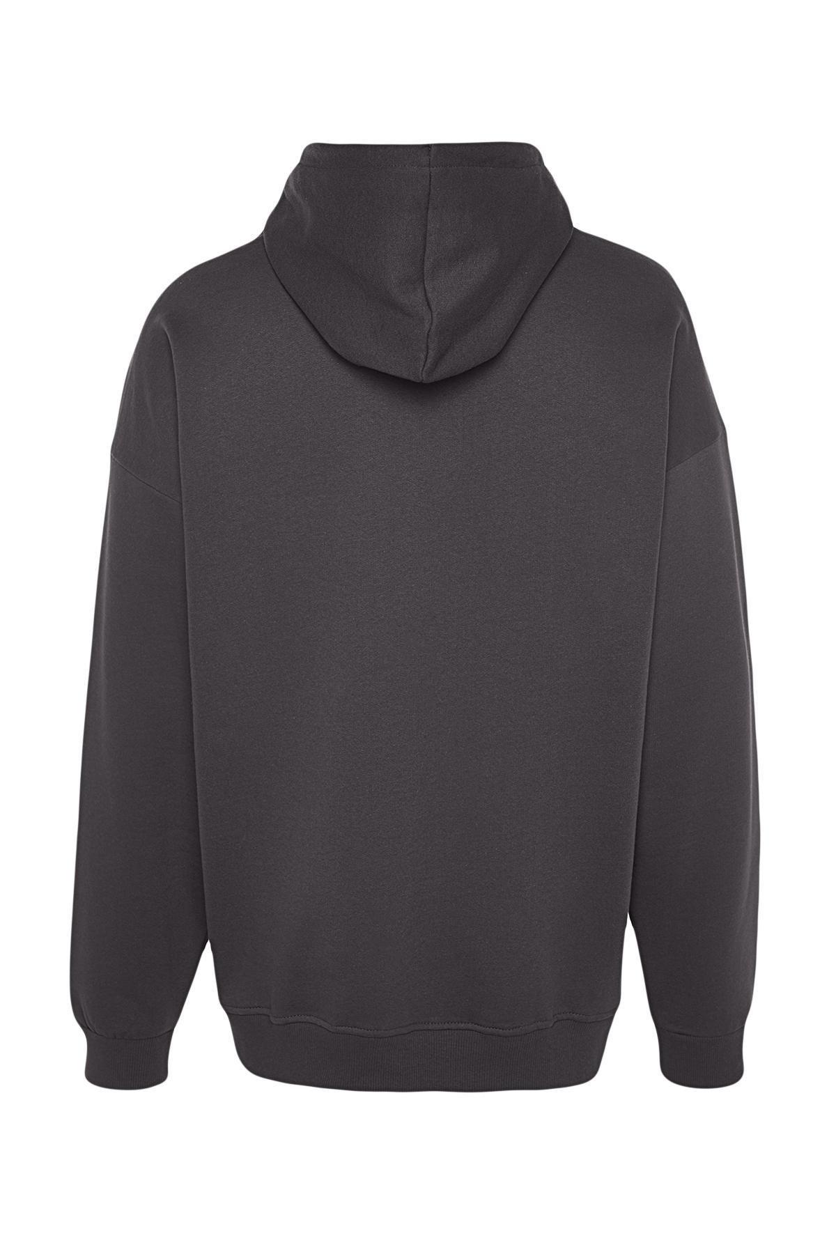 Grey Wolf Embroidered Hoodie, , large image number 7