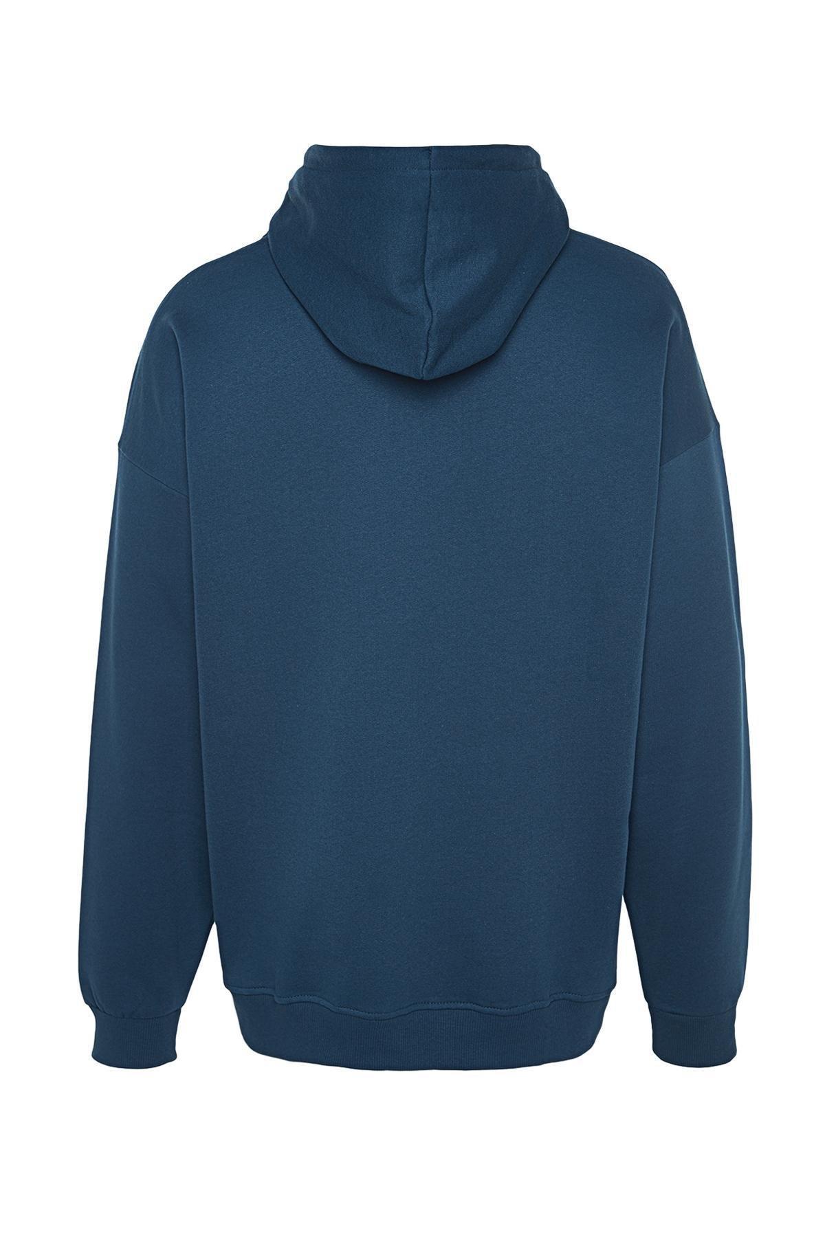 Blue Wolf Embroidered Hoodie, , large image number 2