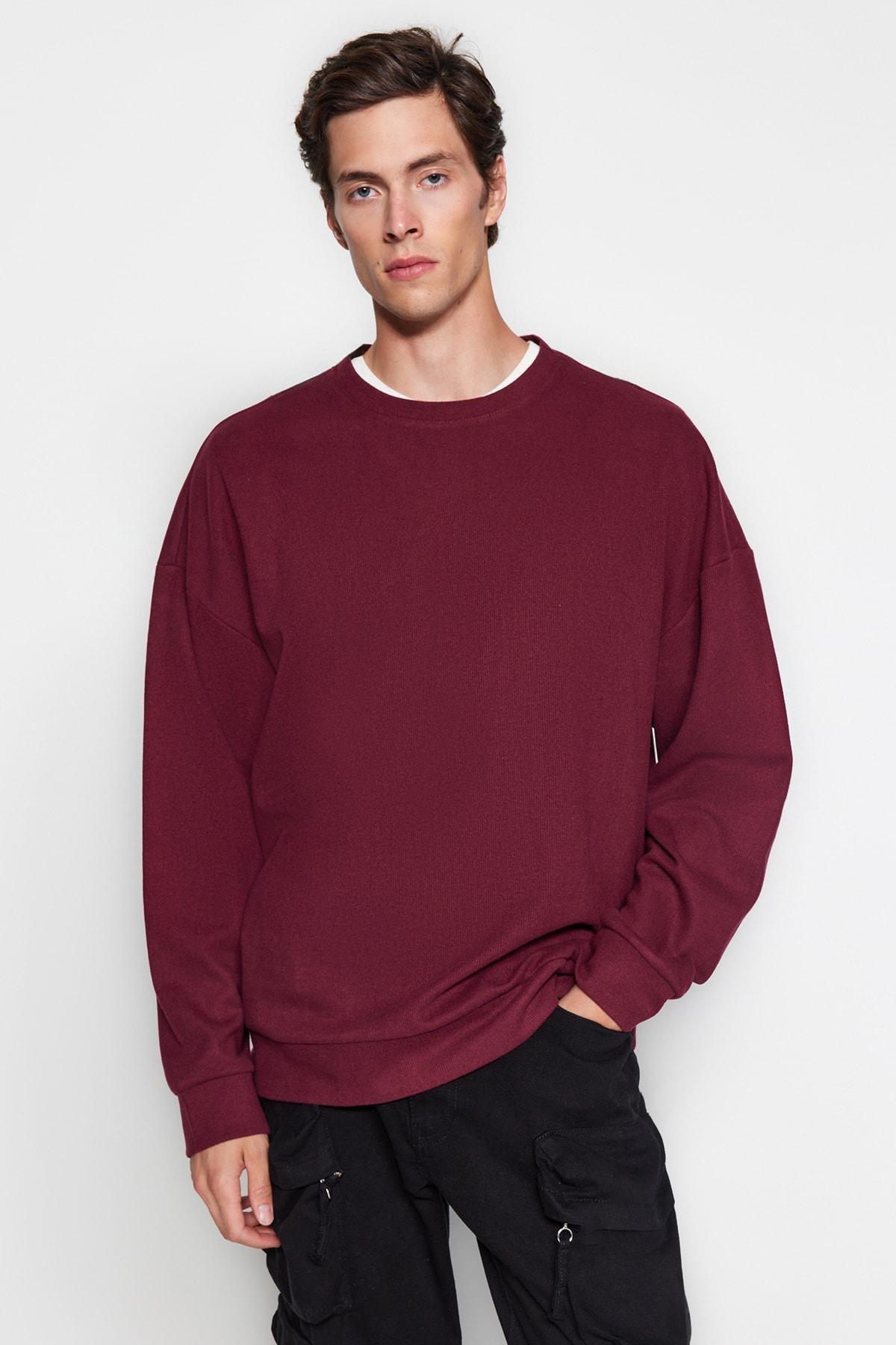 Red Oversized Sweatshirt, , large image number 1