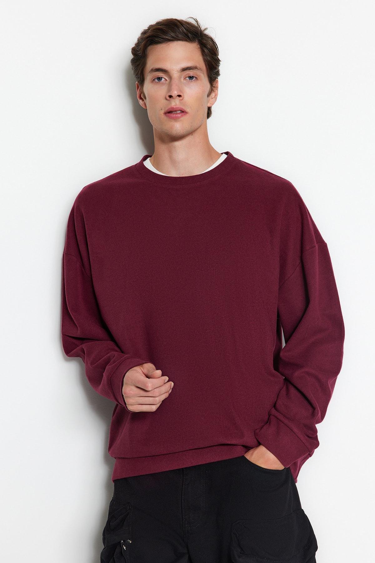 Trendyol - Red Oversized Sweatshirt