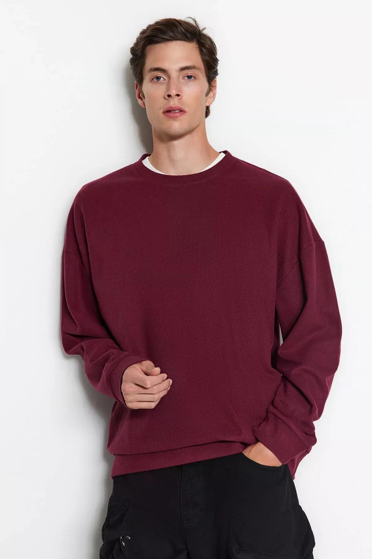 Red Oversized Sweatshirt, , large image number 2