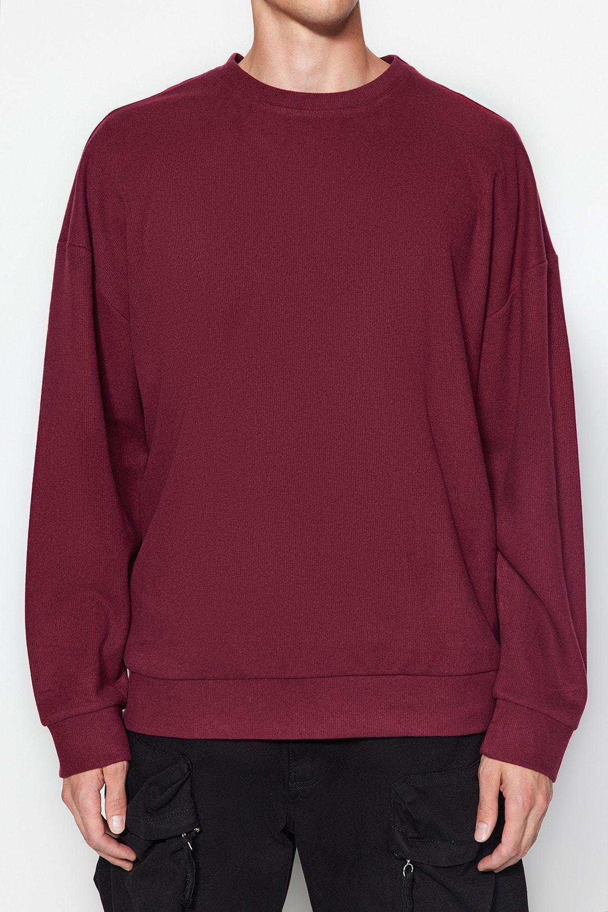 Red Oversized Sweatshirt, , large image number 3